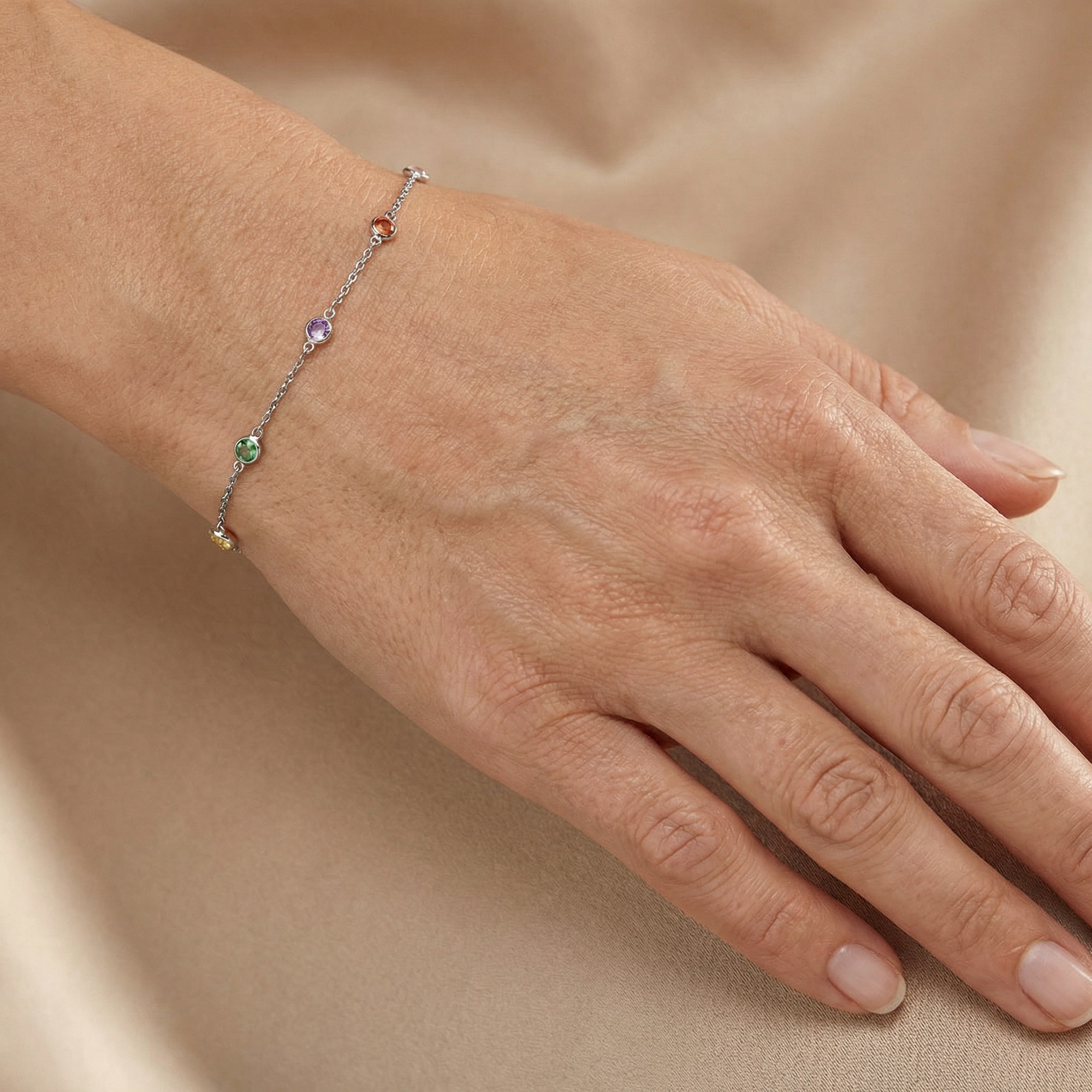 Engelsrufer ERB-LILMOON-ZIM MOON Armband Moonlight mit Zirkonia Multicolor - Silber rhodiniert 17 cm – Ansicht 2