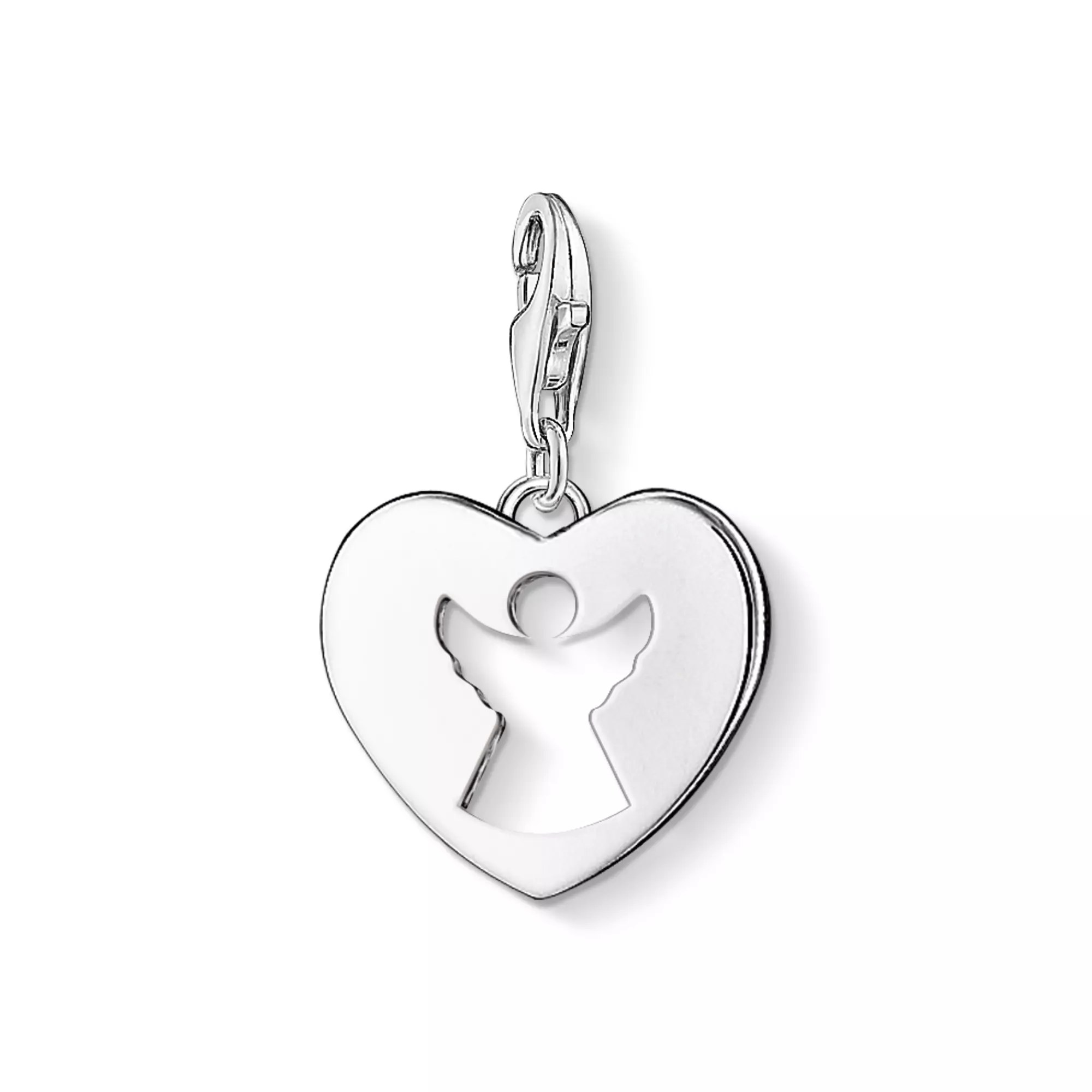 Thomas Sabo Charm-Anhänger Schutzengel-Herz – Silber