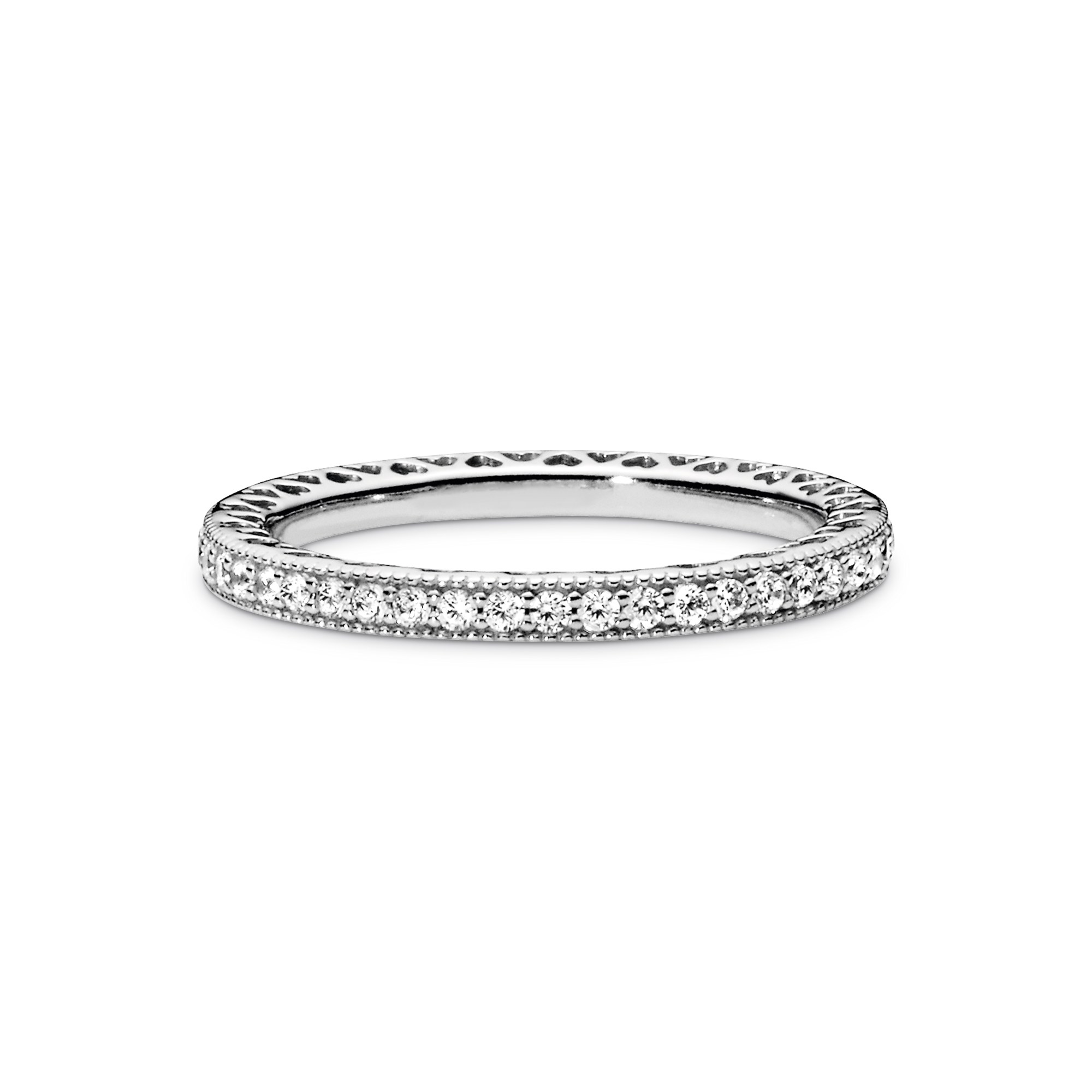 PANDORA Unendliche Herzen - Silber + Zirkonia klar - Ring – Ansicht 3