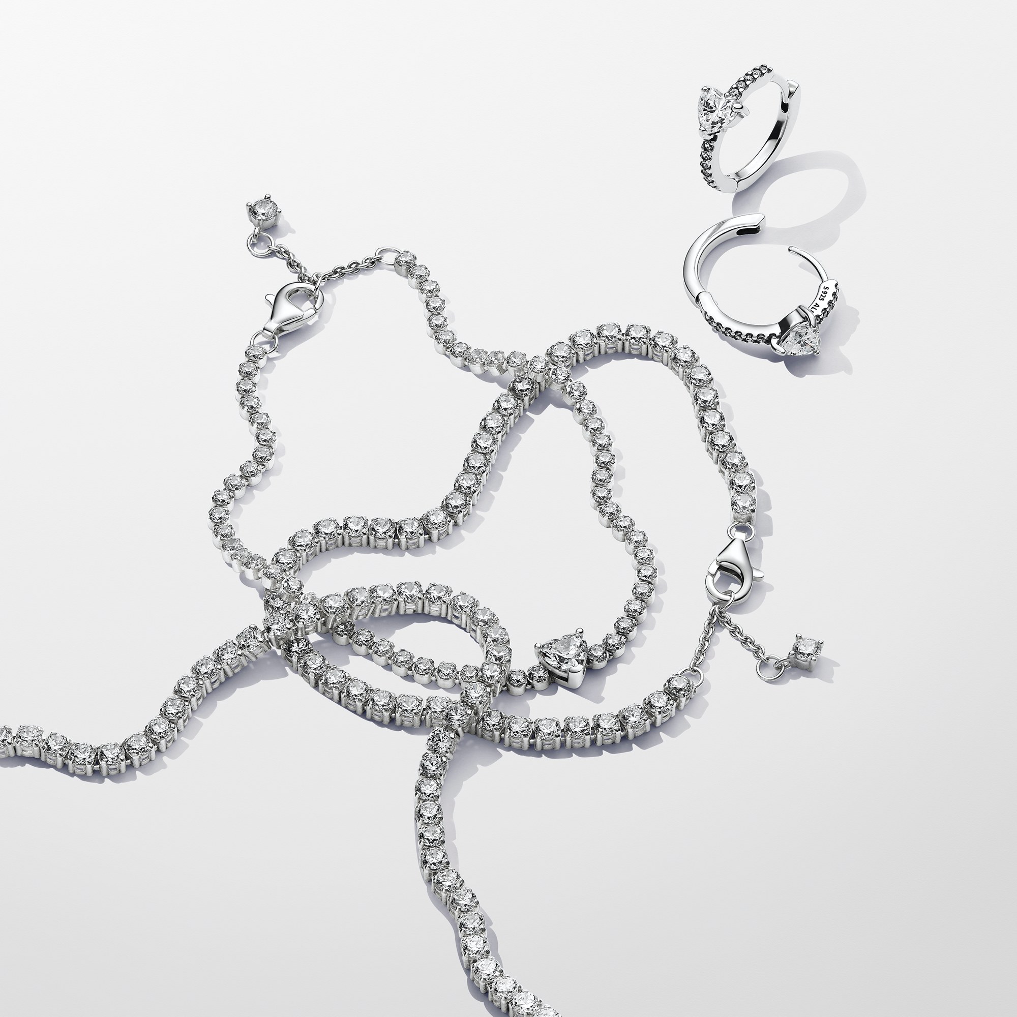 Pandora Funkelndes Tennisarmband - Sterling Silber Zirkonia – Ansicht 3