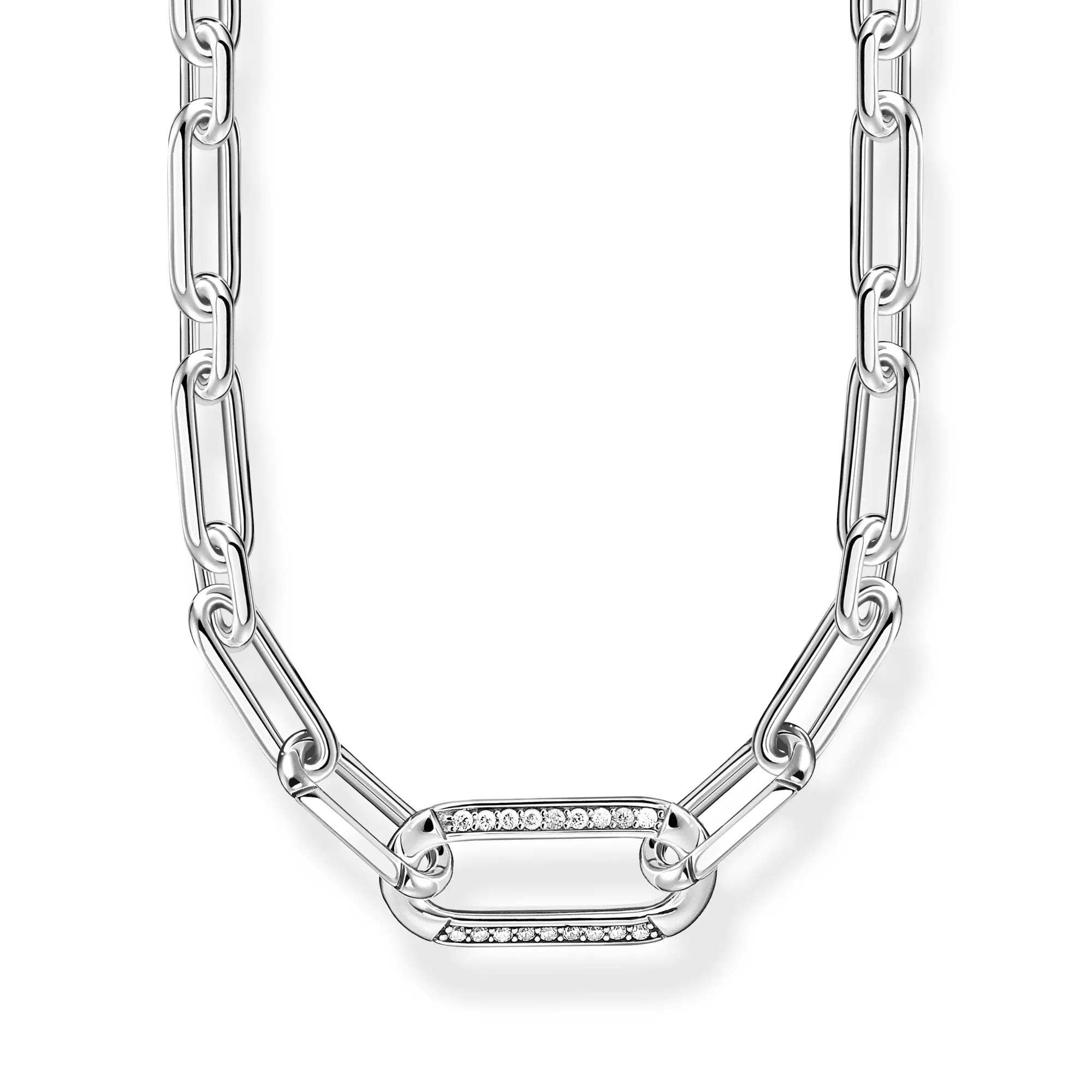 Thomas Sabo Kette Sterling Silber - geschw. + Zirkonia weiß - 45 cm