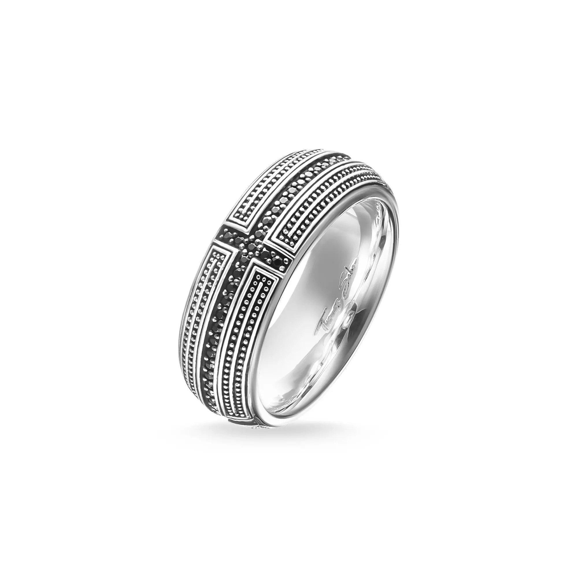 Thomas Sabo Bandring Kreuz Pavé – Silber – Zirkonia – Ansicht 2