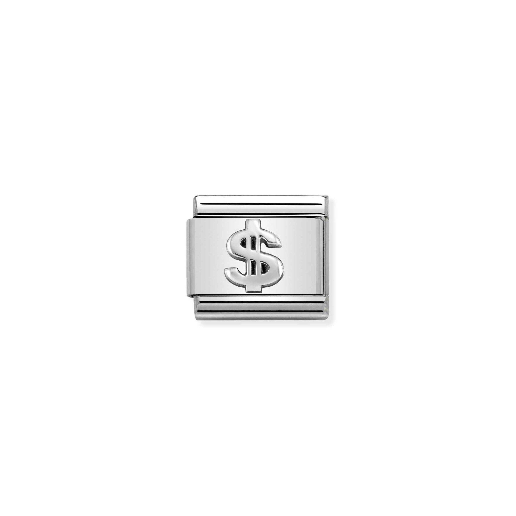 Nomination Composable Classic Charm Dollarzeichen - Edelstahl, Sterling Silber