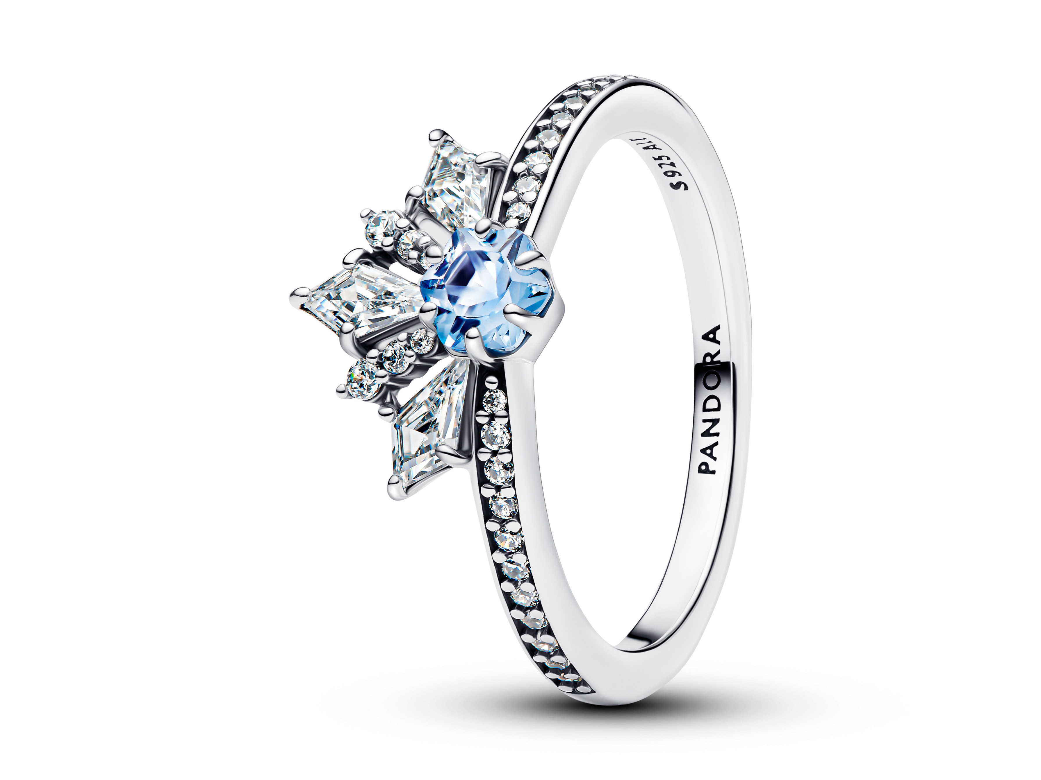 Pandora 194134C01-60 - Disney Die Eiskönigin Elsa Diadem-Ring - Sterling Silber - Steinmix Blau - Gr. 60