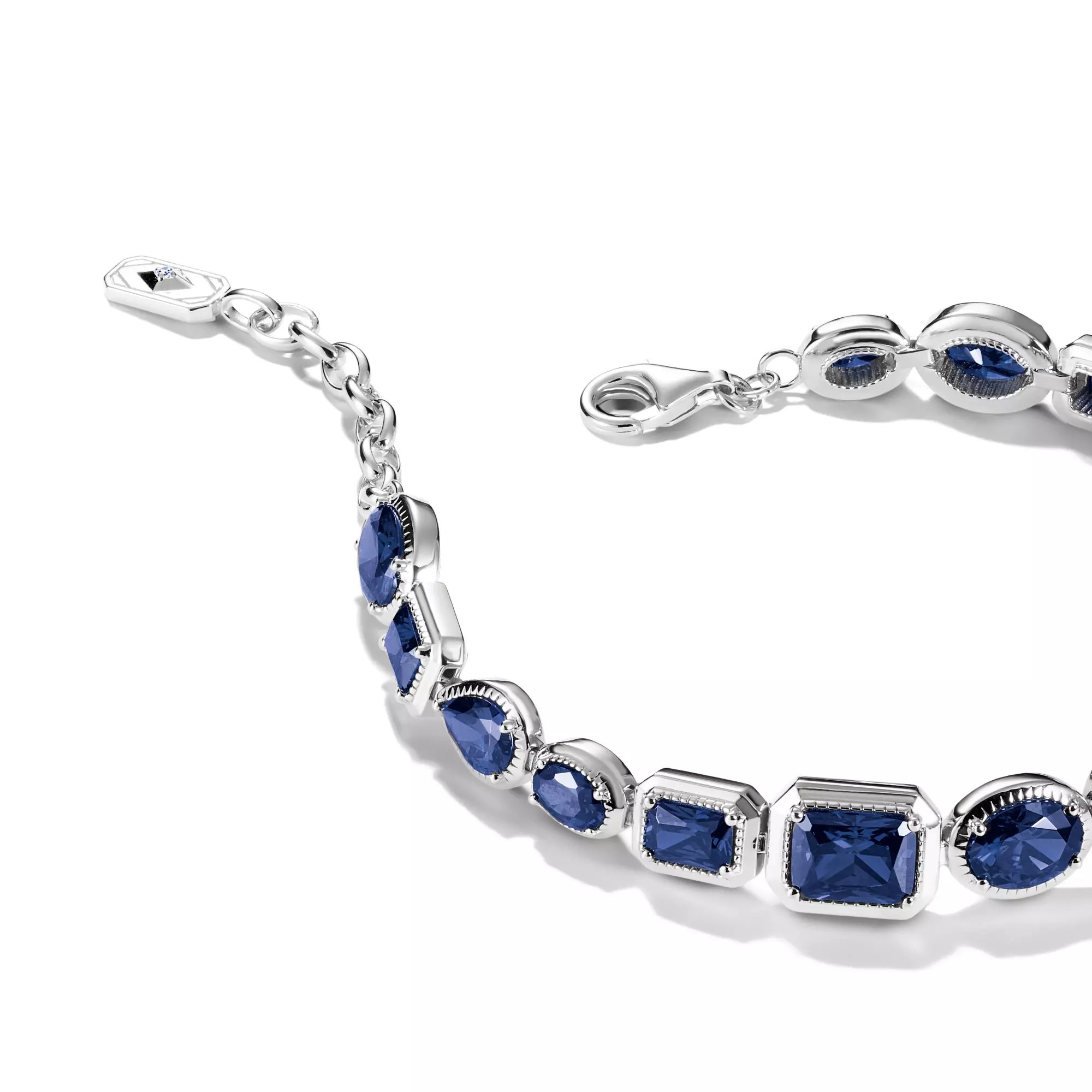 Thomas Sabo ELYNDRA Armband - 19 cm - Sterling Silber recy. & Nano-Kristall - blau – Ansicht 3