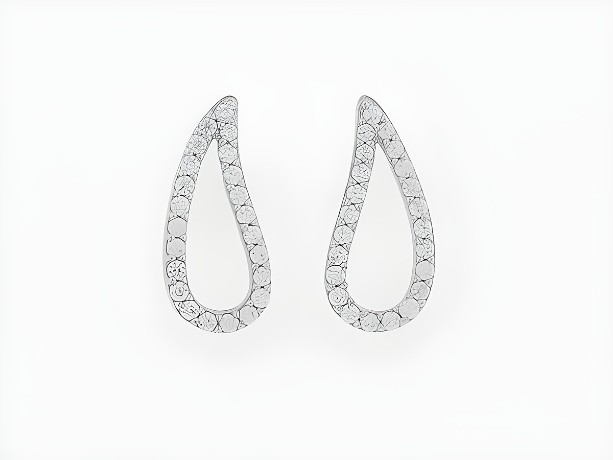 Ohrringe Silber rhod. Tropfen glitzernd Stecker Zirkonia in eleganter Tropfenform, perfekt für festliche Anlässe, Hersteller Juwelier Harnisch, Zirkonia.