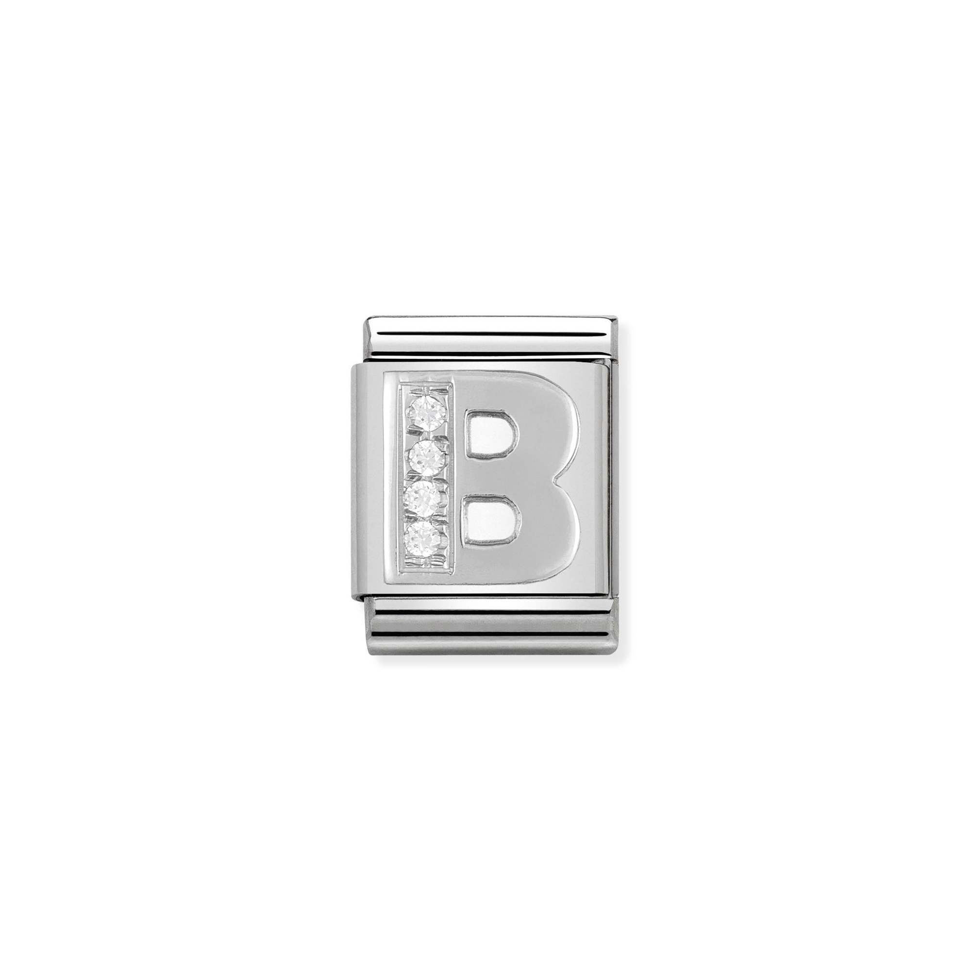 Nomination Composable Big Charm Buchstabe B - Silber 925, Zirkonia