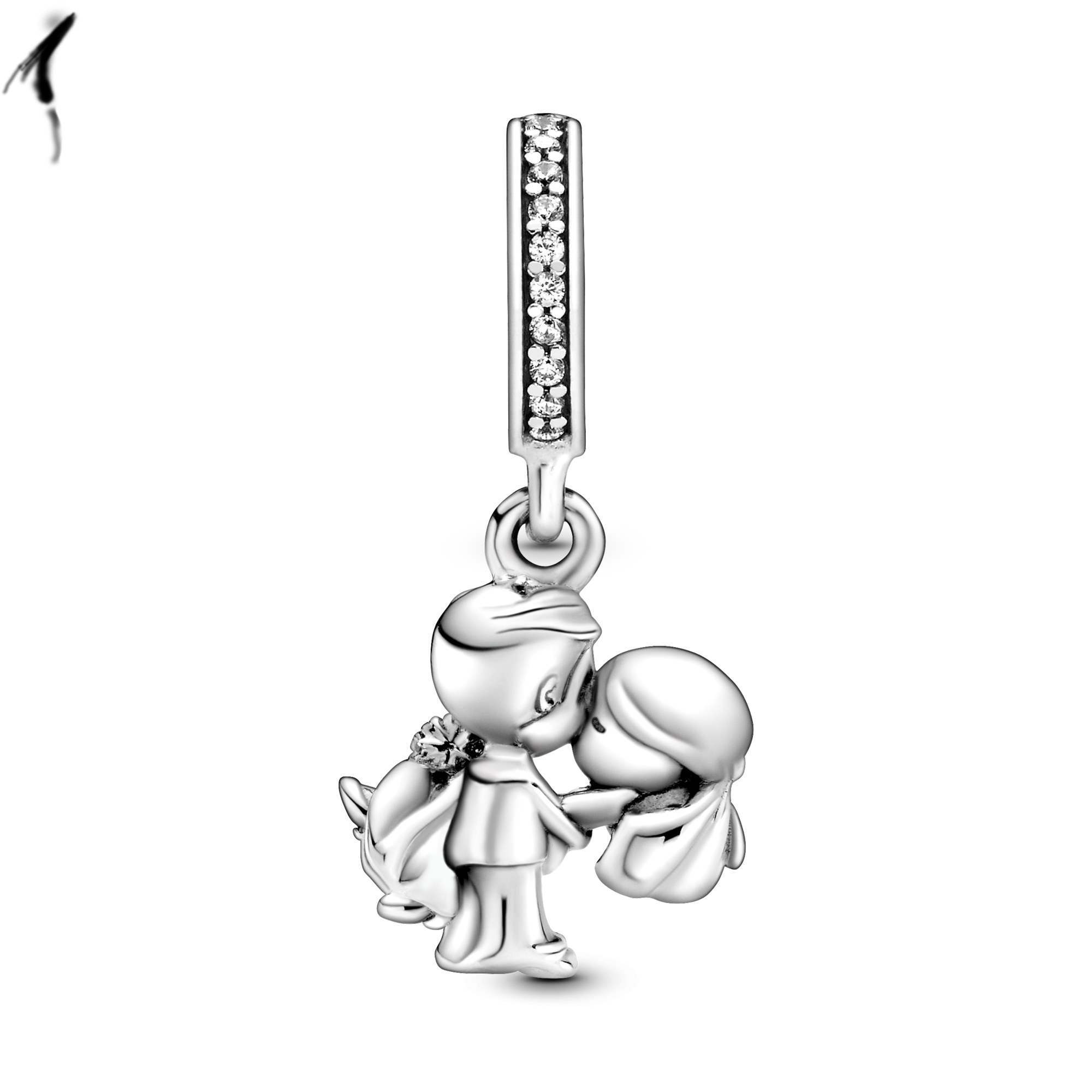 Pandora Silber Charm Anhänger - Ehepaar - Zirkonia – Ansicht 3