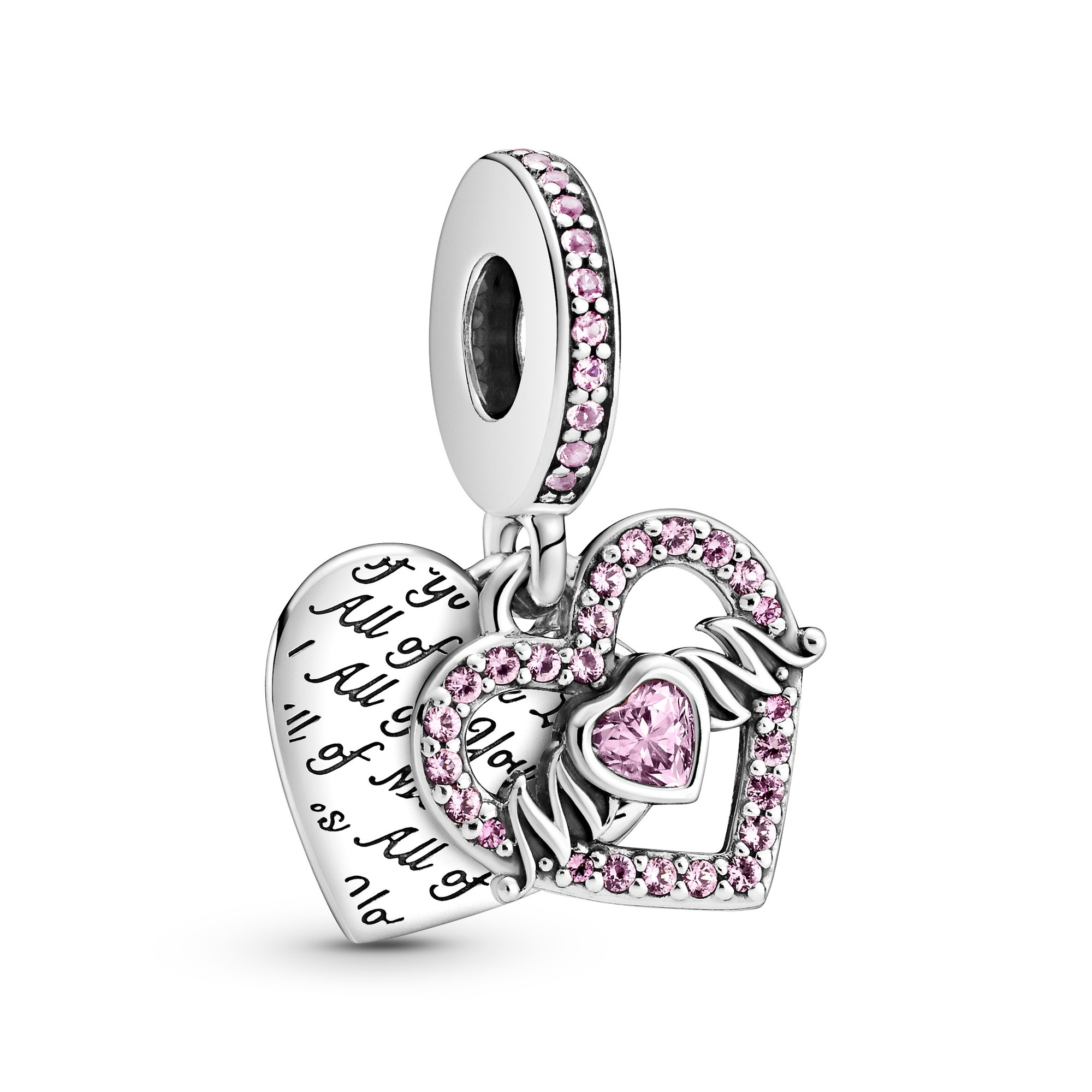 Pandora Silber Herz & Mama Charm baumelnd - Steinmix