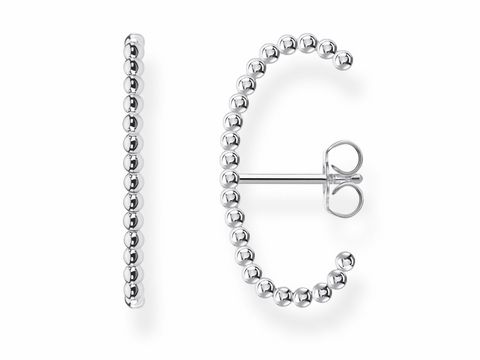 H2154-001-21 von Thomas Sabo ist ein Paar eleganter Ohrstecker aus Silber der Charming Collection mit einer geschwungenen Form und feinem Kugeldesign.