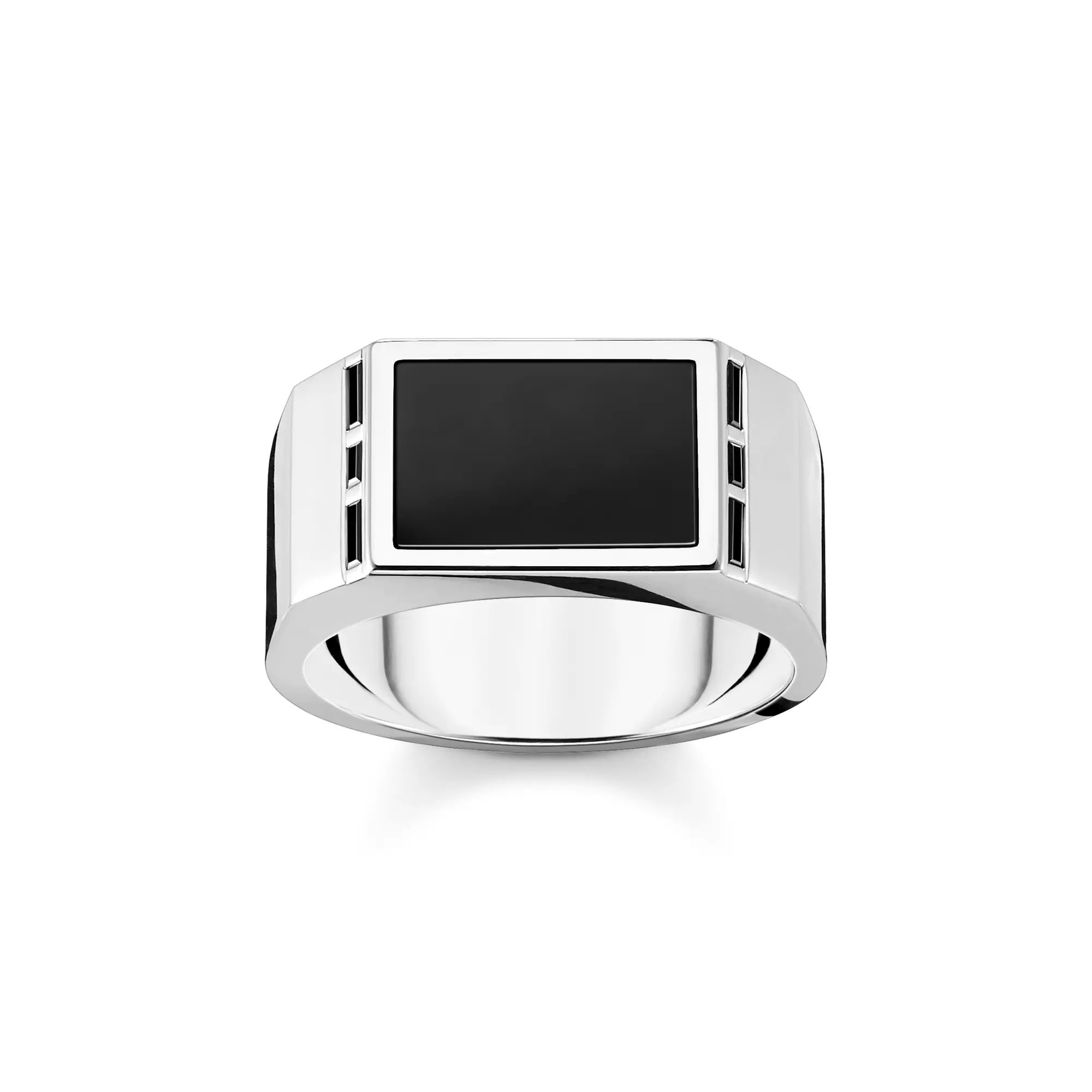 Thomas Sabo Ring Sterling Silber - Onyx - Zirkonia