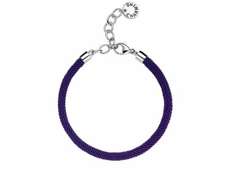 Dunkellila Kordelarmband von Ti Sento aus Silber, individuell verstellbar von 18 bis 22 cm, elegantes und modernes Design für einen stilvollen Look.