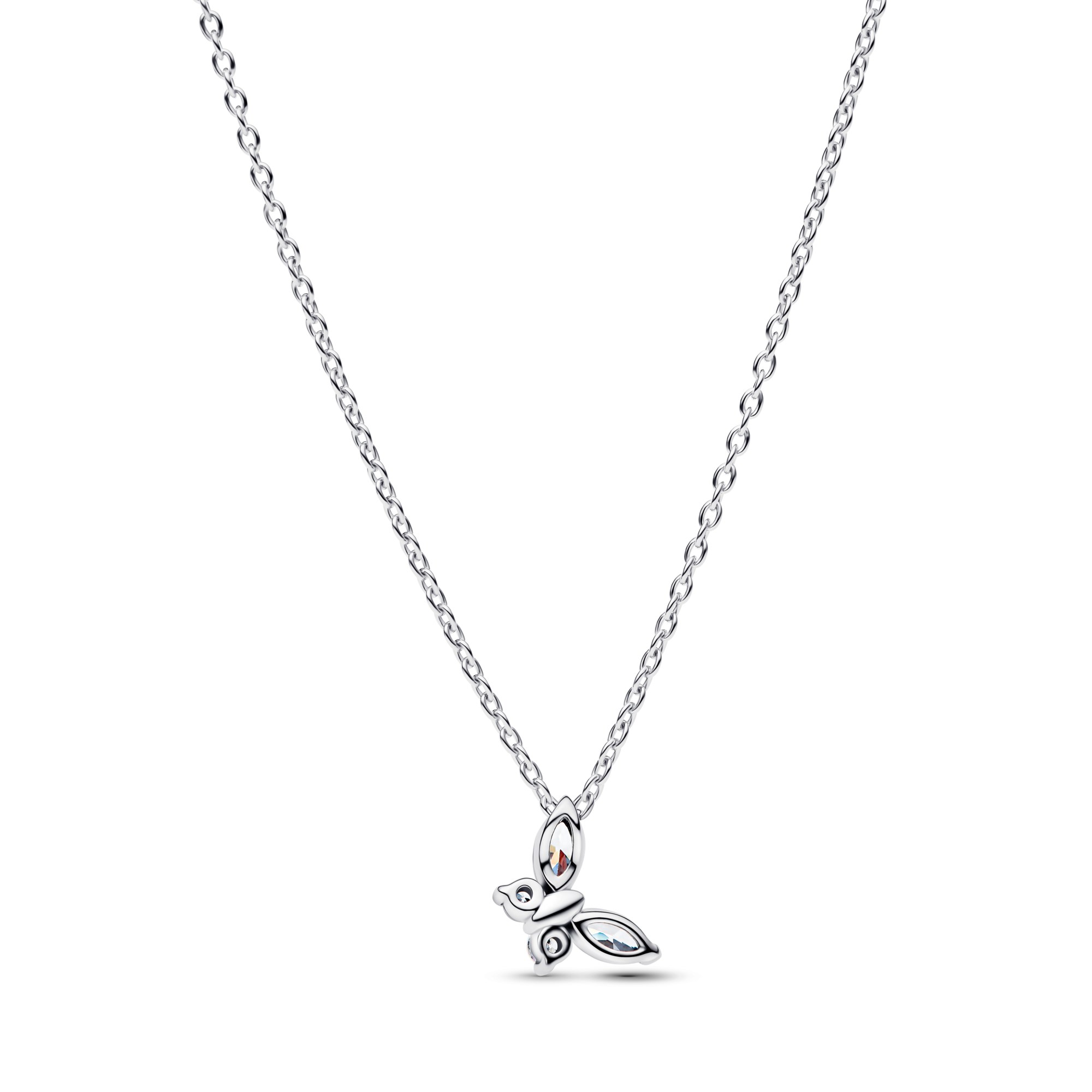 Pandora Schmetterling Anhänger Halskette - Sterling Silber - Zirkonia - 45 cm – Ansicht 4