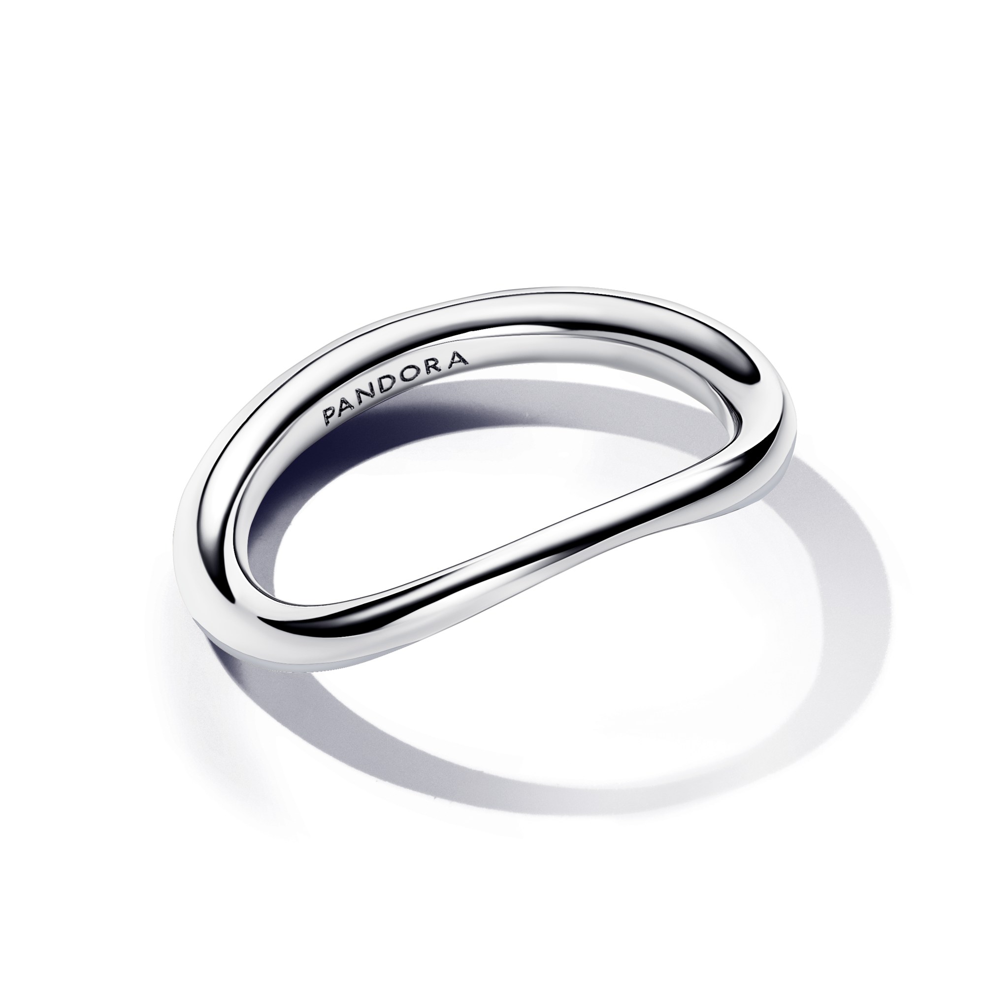 Pandora ESSENCE organisch geformter Bandring - Sterling Silber – Ansicht 3