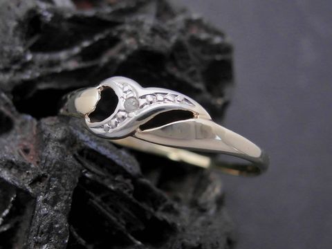 Gold Ring klassisch Gold 585 bicolor mit Diamant von Juwelier Harnisch, Größe 58, elegantes Design und hochwertige Verarbeitung. Ideal für anspruchsvolle Schmuckliebhaber.