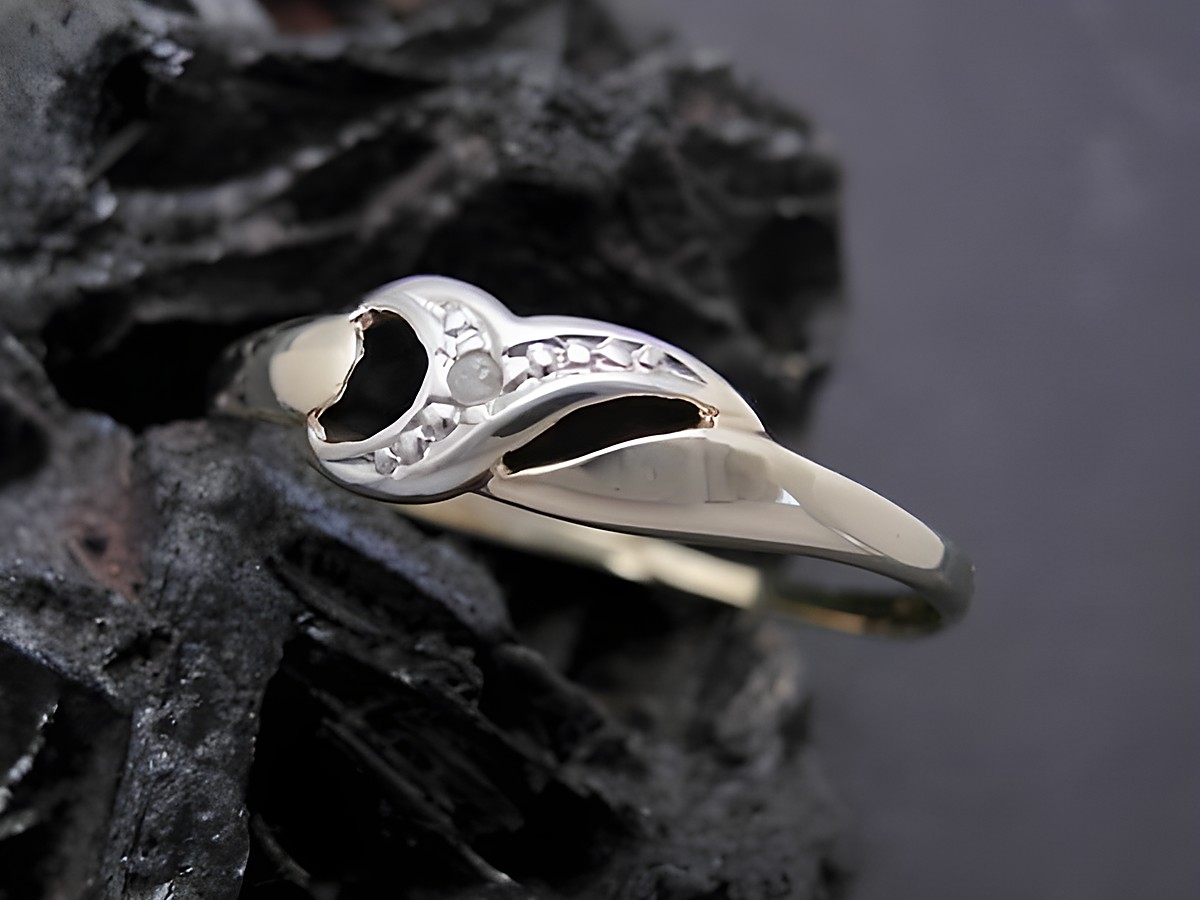 Gold Ring klassisch Gold 585 bicolor mit Diamant von Juwelier Harnisch, Größe 58, elegantes Design und hochwertige Verarbeitung. Ideal für anspruchsvolle Schmuckliebhaber.