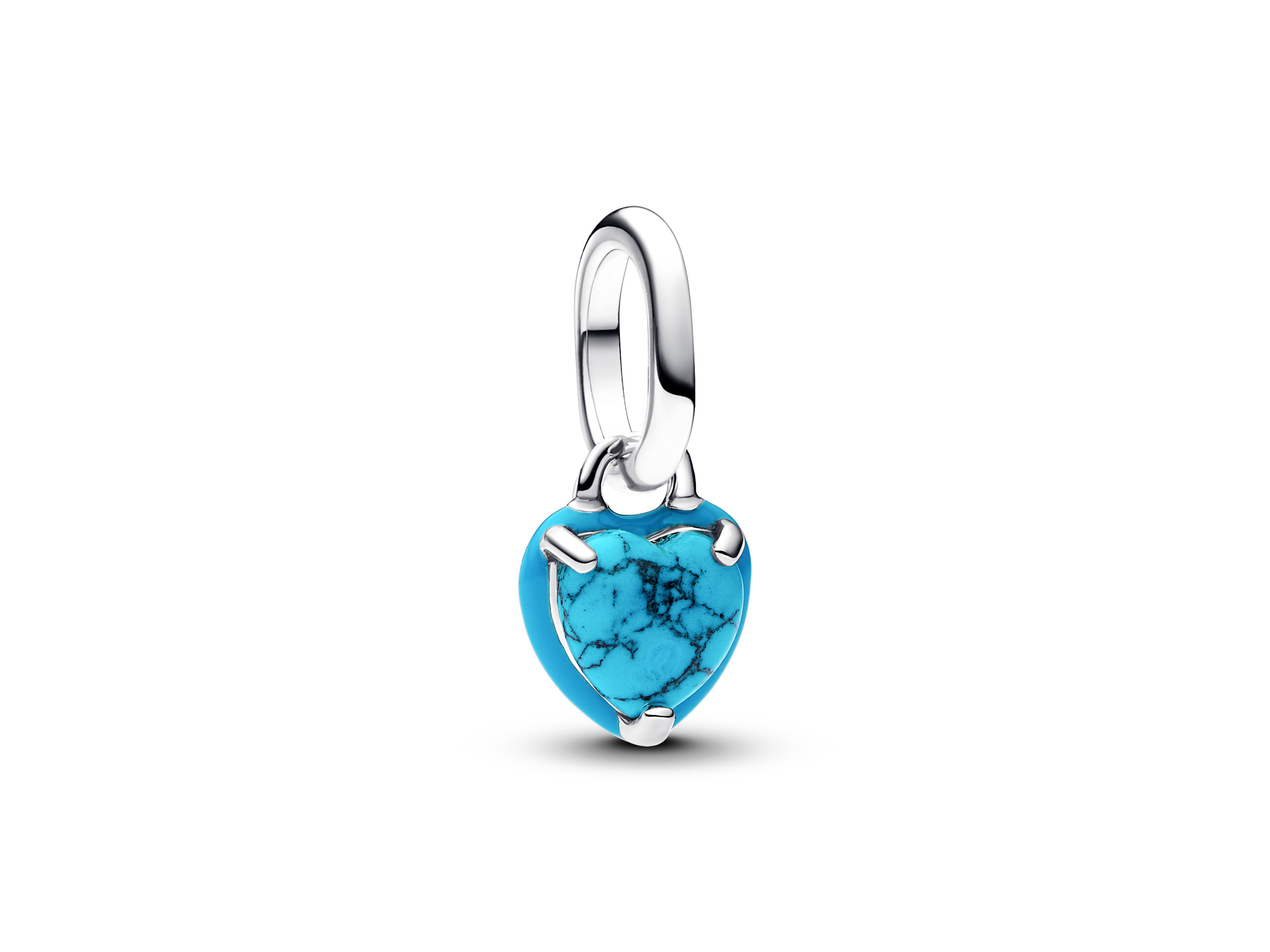 Pandora ME 793827C01 - Türkisfarbener Herz Mini Charm zum Anhängen - Sterling Silber
