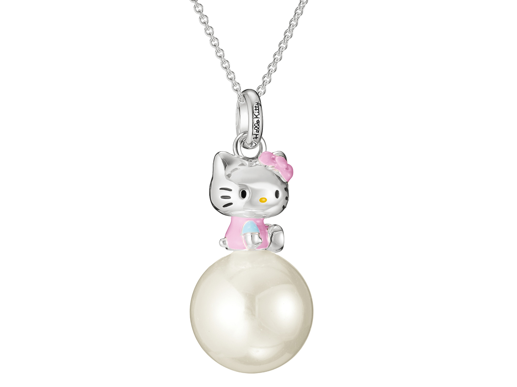 Thomas Sabo Hello Kitty KE2391-M06-7-L50V - Halskette - 50 cm - versilbert & Emaille
