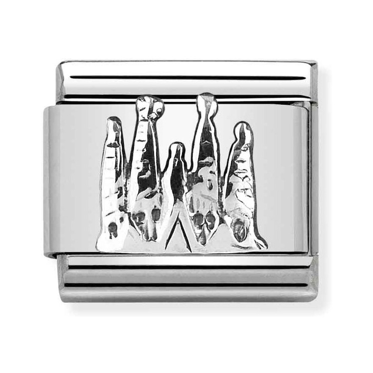 Nomination Composable Classic Charm Sagrada Familia - Edelstahl, Sterling Silber