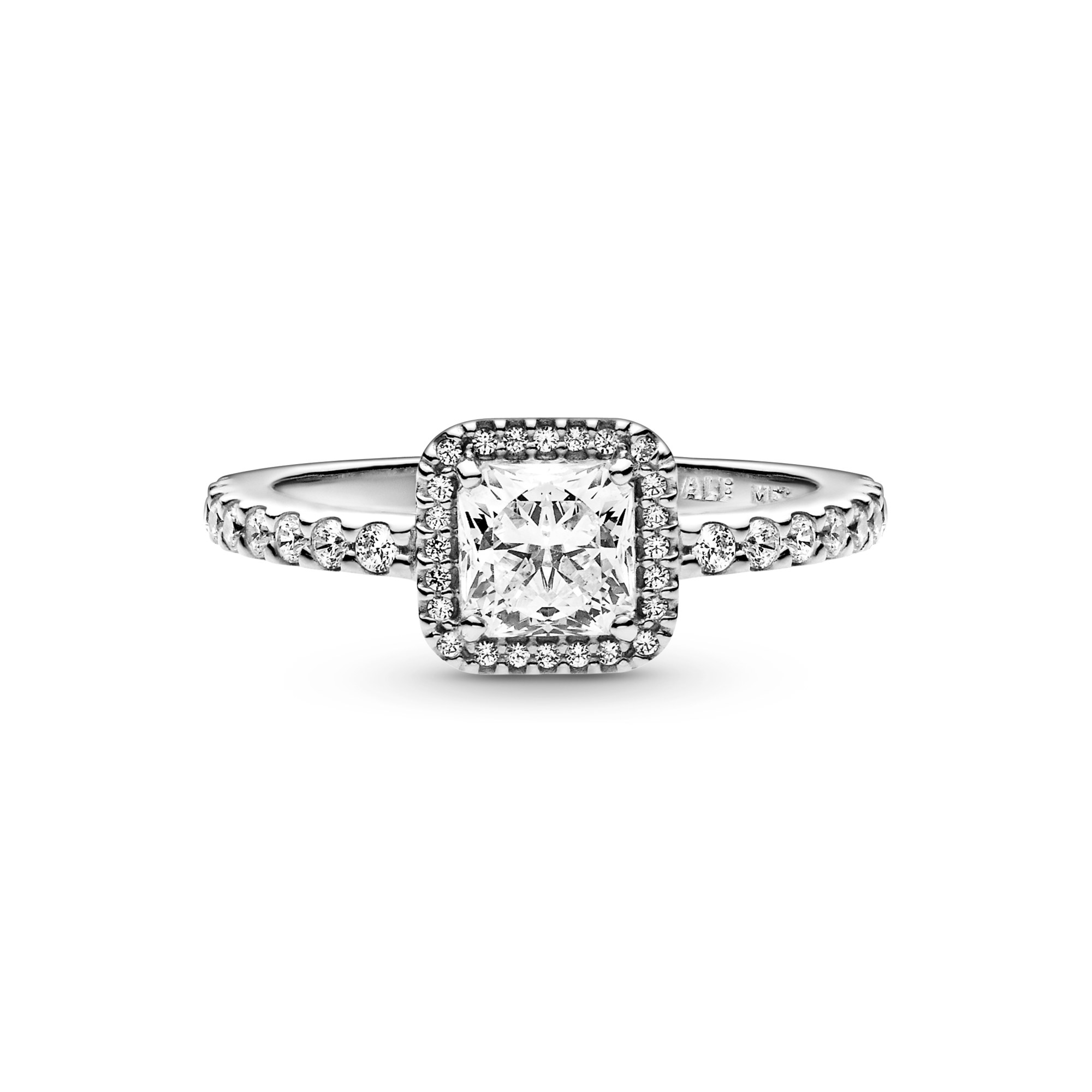 Pandora quadratischer Funkelnder Strahlenkranz Ring - Sterling Silber - Zirkonia – Ansicht 2