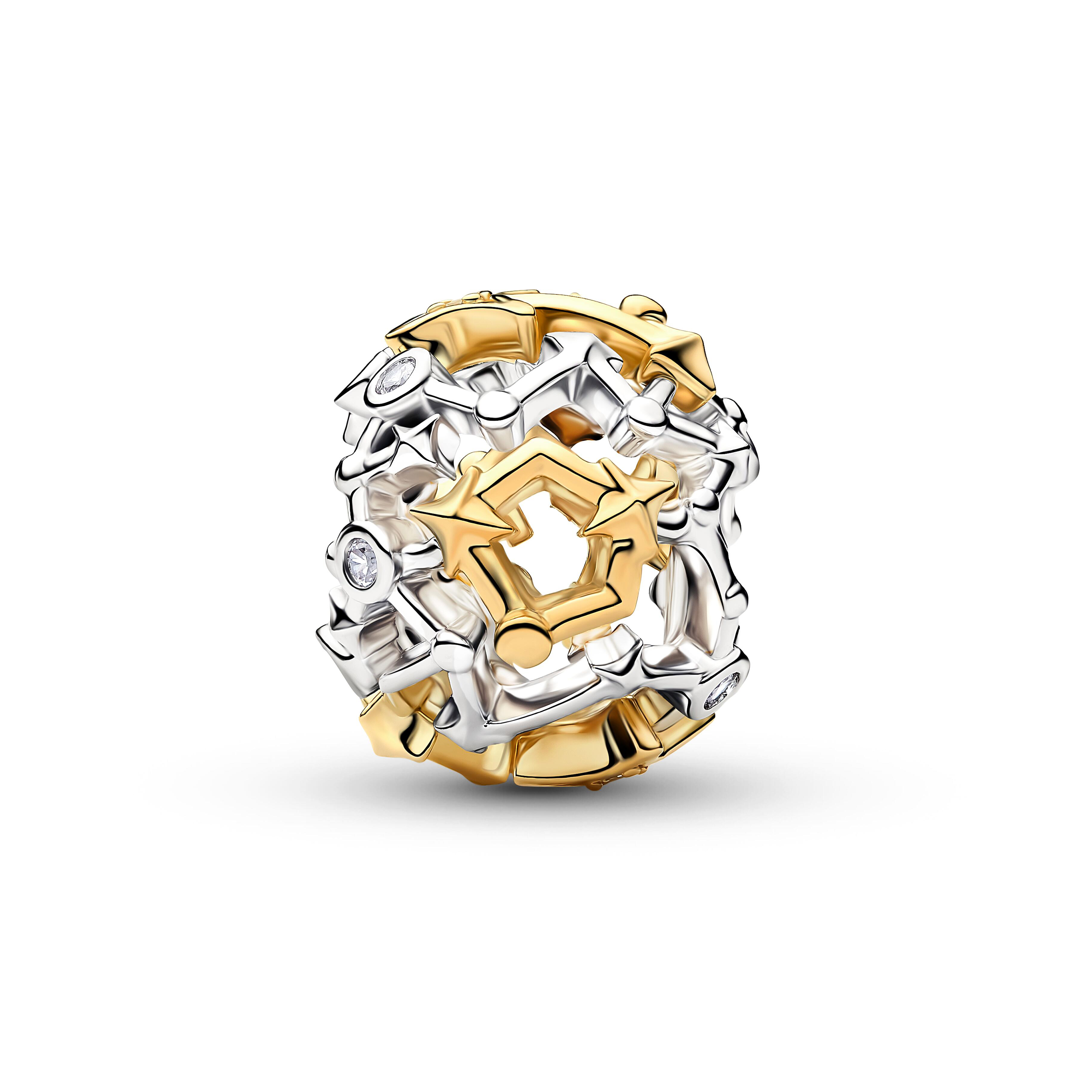 Pandora Moments - Charm Sternbild - Sterling Silber bicolor – Ansicht 2