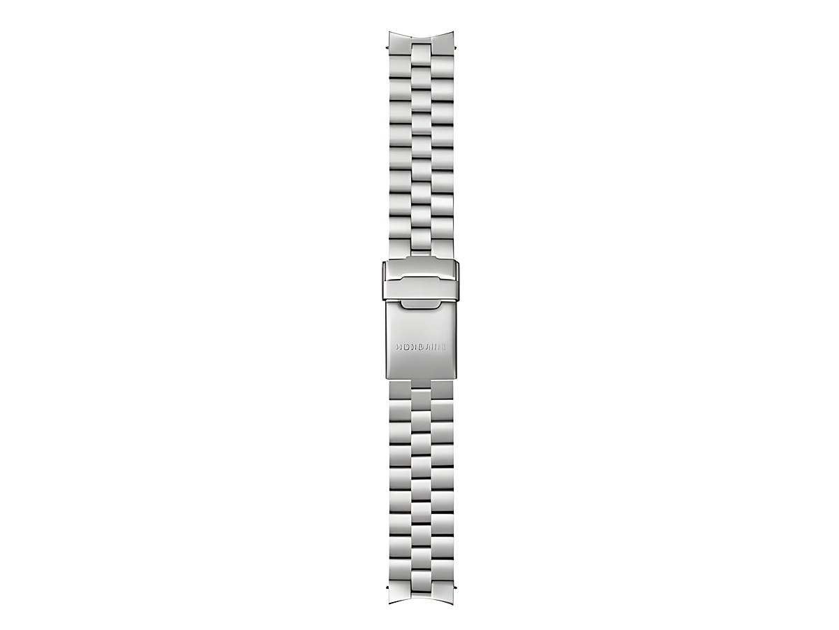 Metallarmband FMM.22720.ST.EM1.K von Mondaine aus Edelstahl mit einer Breite von 20 mm, geeignet als Ersatz für verschiedene Uhrenmodelle, glänzende Oberfläche und robustes Design.