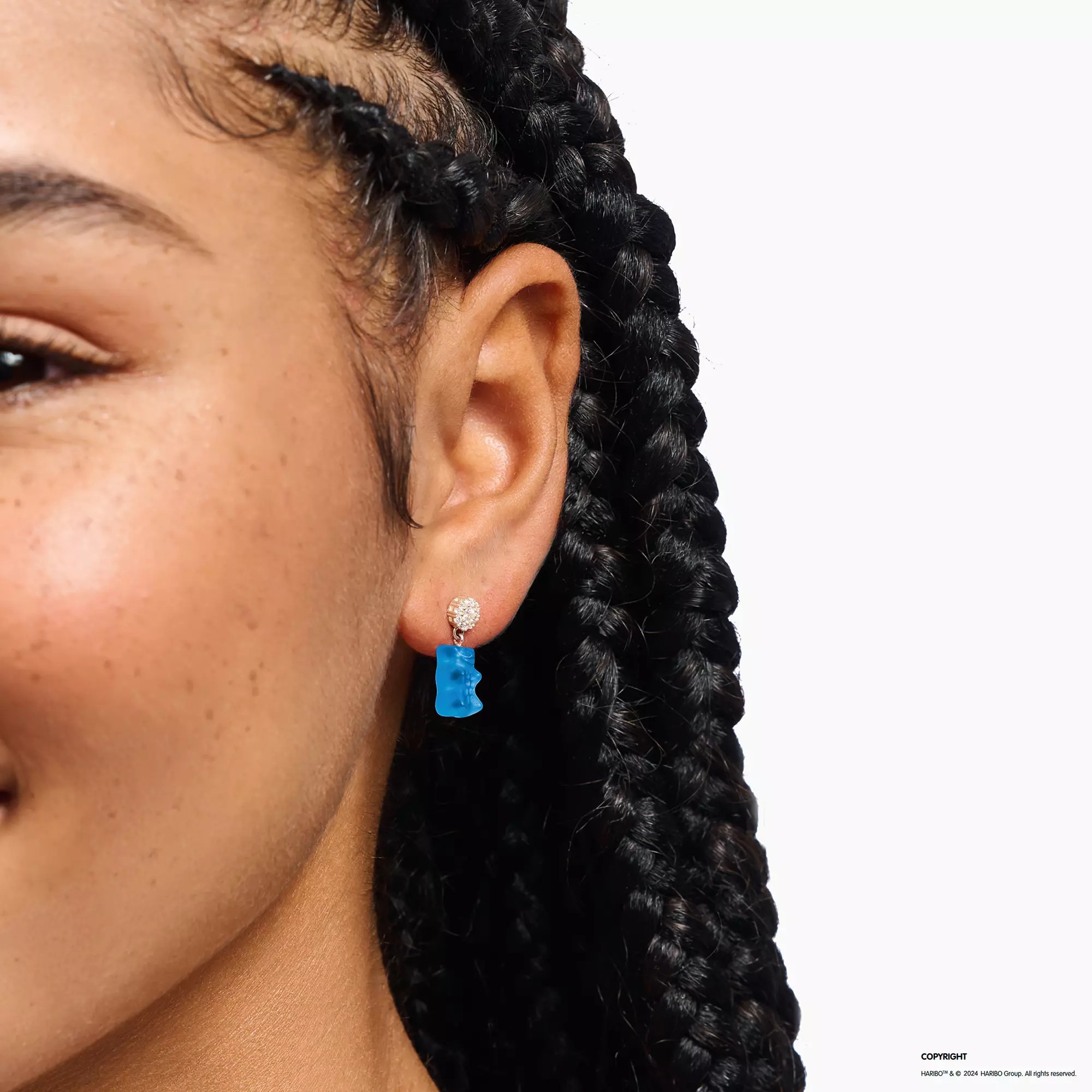 Thomas Sabo Ohrringe - Goldbär Gummibärchen BLAU - HARIBO – Ansicht 3