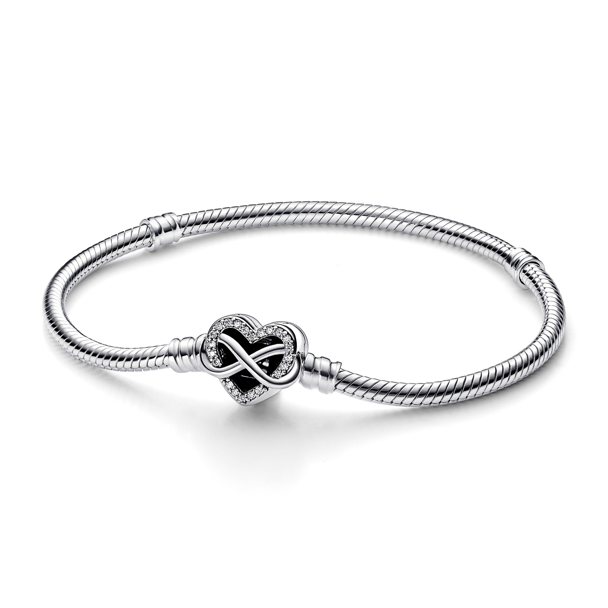 Pandora Schlangen-Armband - Unendlichkeits-Herzverschluss - Sterling Silber