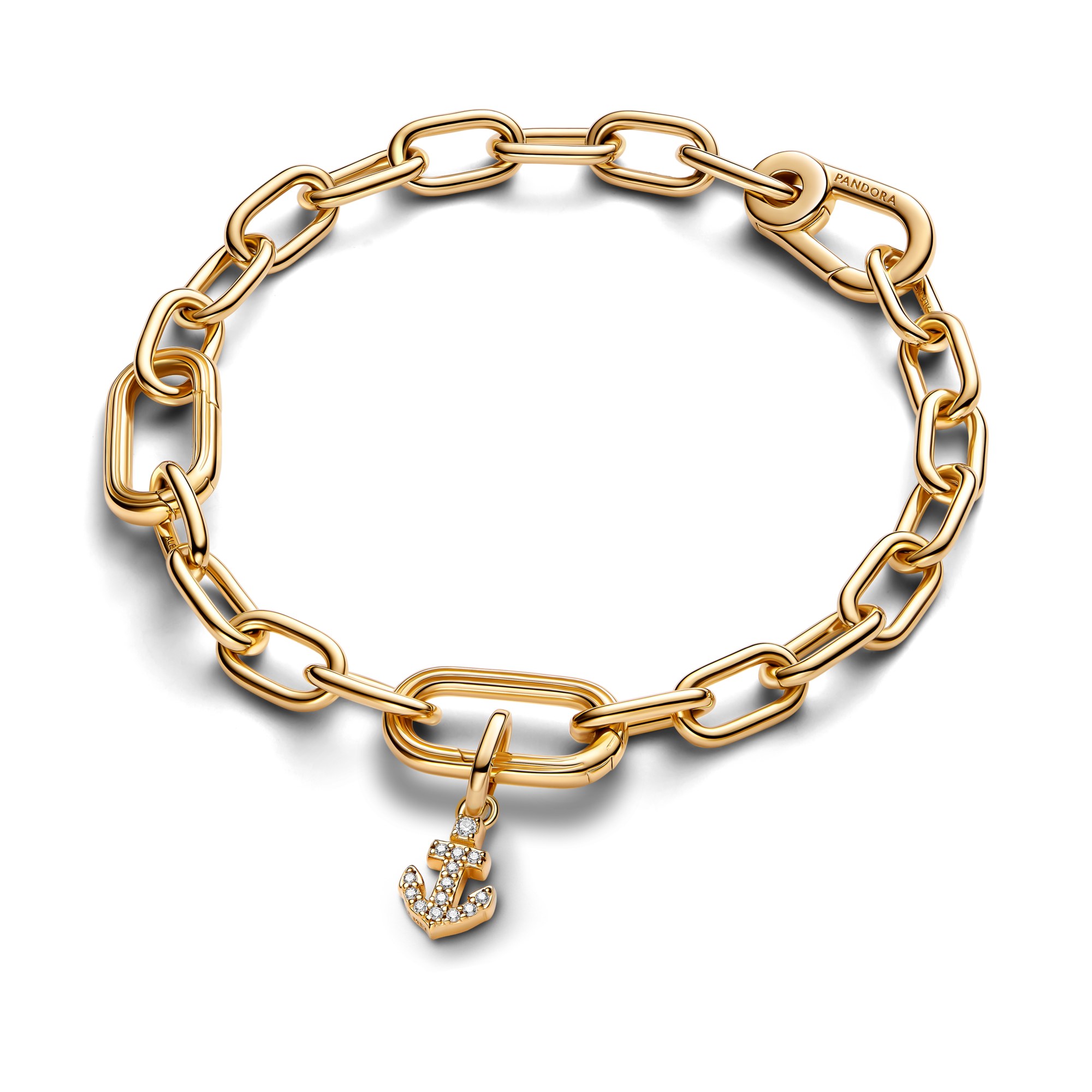 Pandora ME Anker Mini-Charm-Anhänger - Gelbgold verg. - Zirkonia klar – Ansicht 5