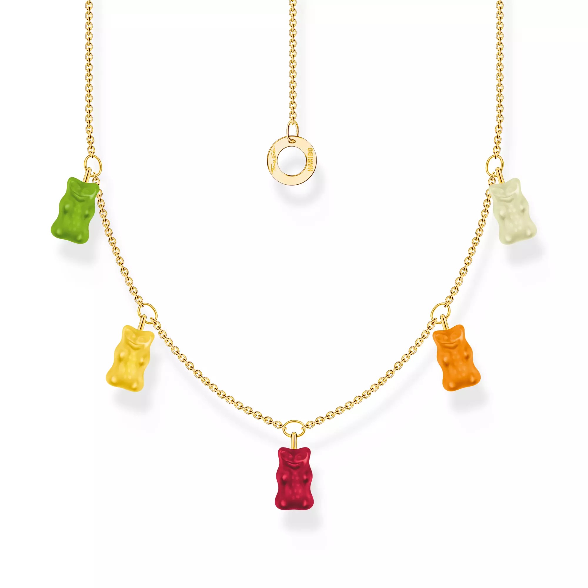 Thomas Sabo Kette - HARIBO - Goldbären - Gummibärchen - bunt - Silber Gelbgold verg. - mehrfarbig - 40 bis 45 - 45 cm verstellbar
