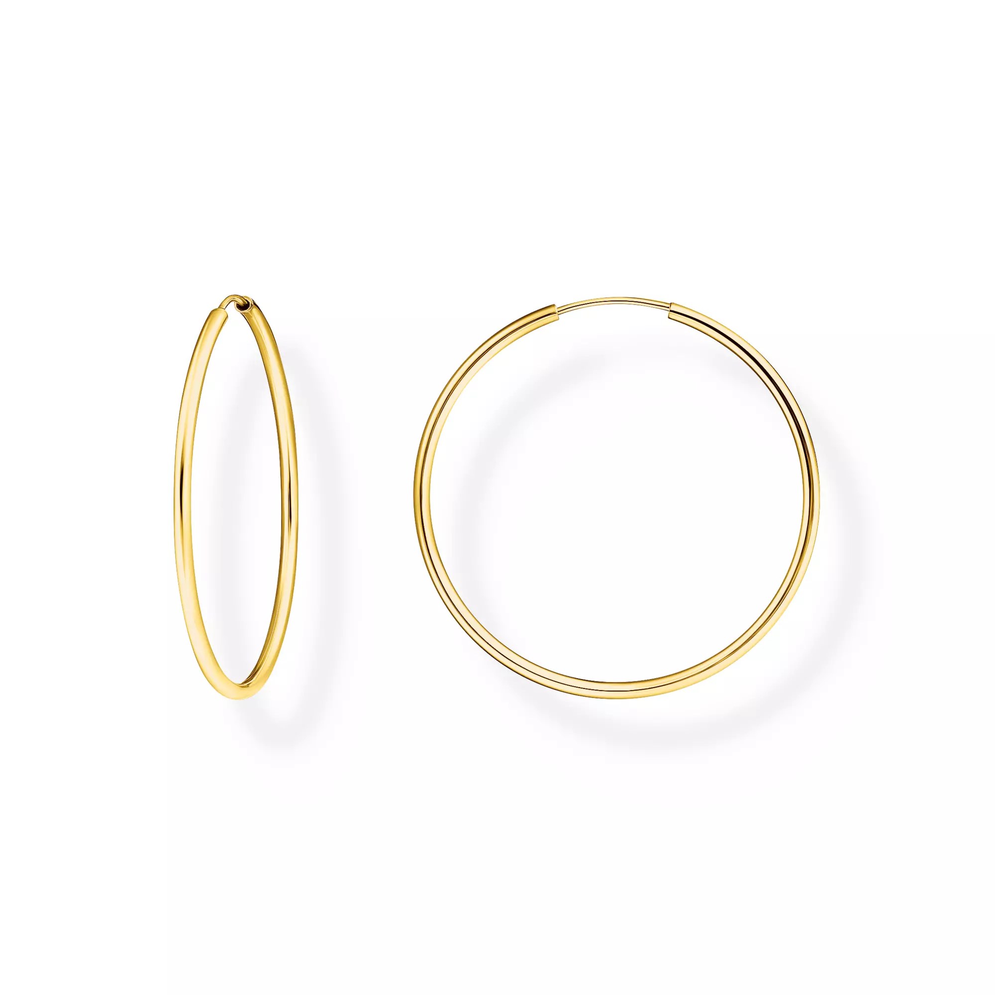 Thomas Sabo Creolen - Mittelgroße Creolen - Silber Gelbgold verg.