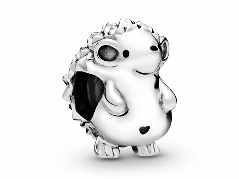Pandora 798353EN16 - Hedgehog - Igel Sterling Silber Charm + Schwarz Emaille
