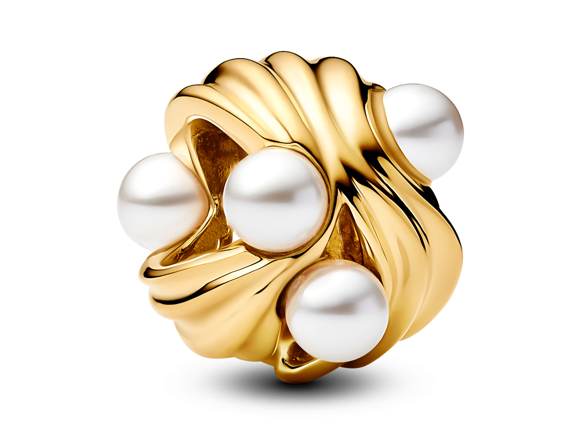 Pandora 763915C01 - Abstrakte Wellen Charm - Gelbgold Vergoldung 