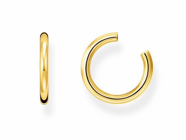 Charming Ohrklemme von Thomas Sabo aus Sterling Silber mit vergoldeter Oberfläche, elegant und modern gestaltet, ideal für den angesagten Earcuff-Look.