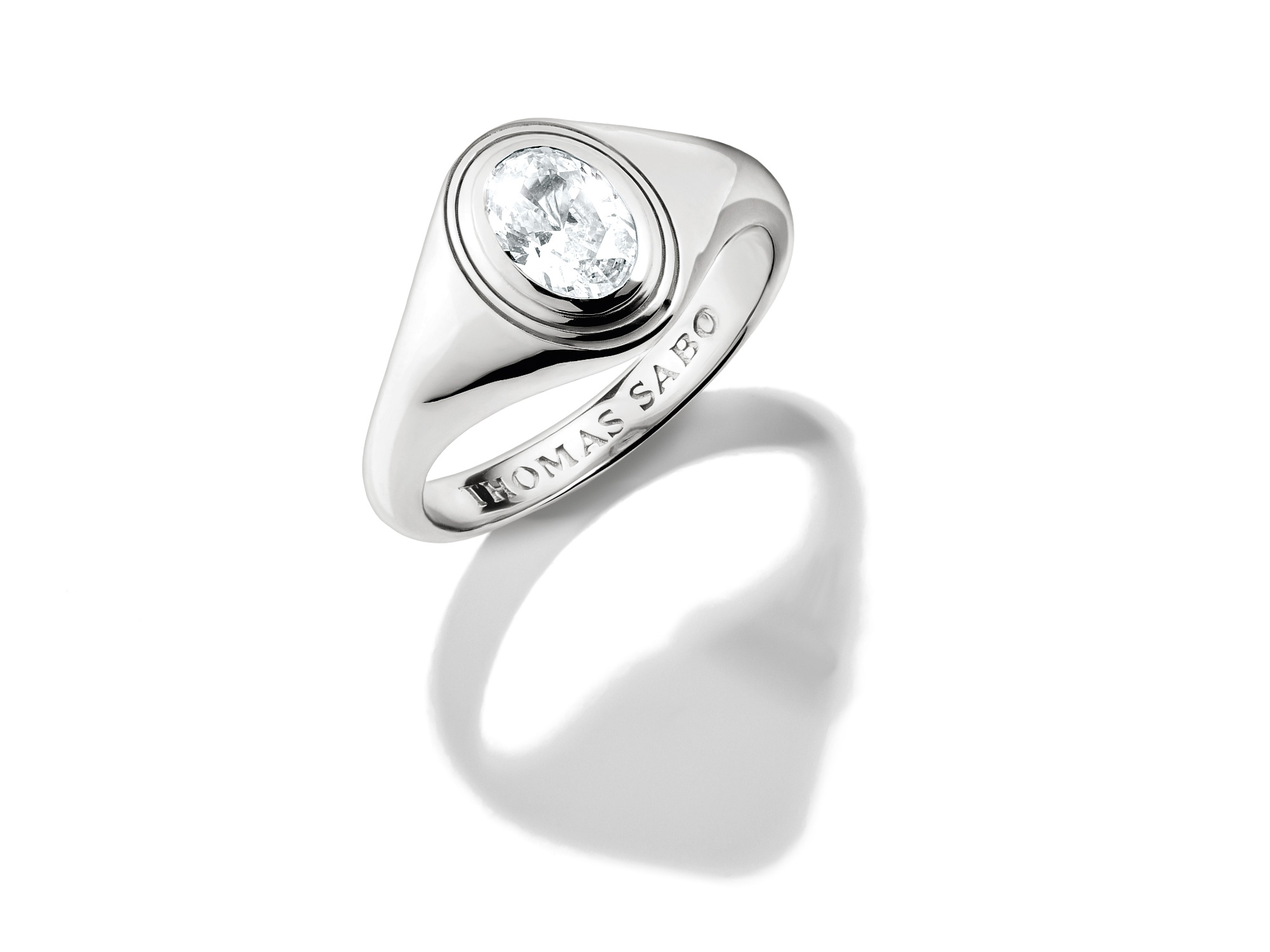 Thomas Sabo TR2523-051-14-56 Bold Elegance Ring - Sterling Silber & Zirkonia - Weiß - Gr. 56