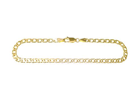 43307-0 Panzer Armband aus Gold 585 mit einer Länge von 19 cm und einer Breite von 3,4 x 1 mm, Hersteller Juwelier Harnisch, elegantes Design für jeden Anlass.