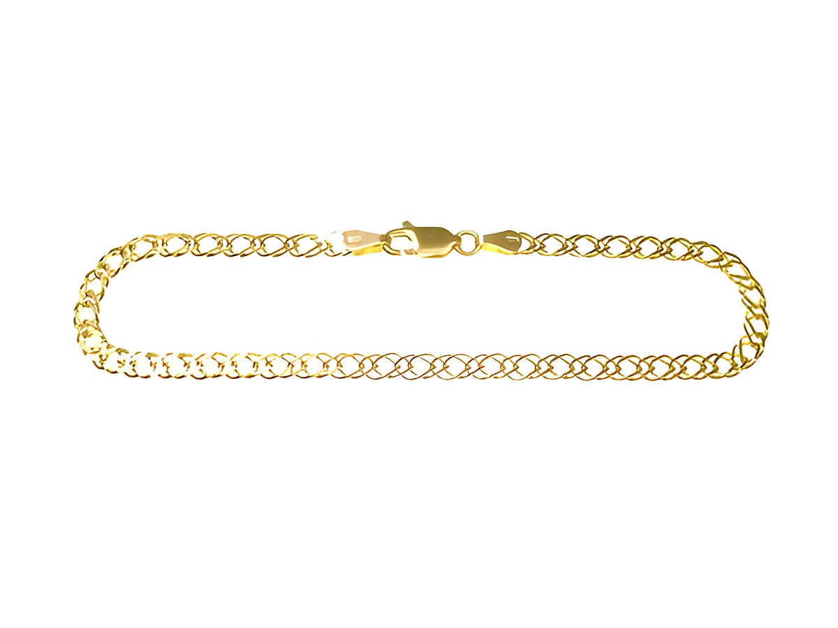 Panzer Armband aus Gold 585 mit einer Länge von 19 cm und einer Breite von 3,4 x 1 mm, Hersteller Juwelier Harnisch, elegantes Design für jeden Anlass.