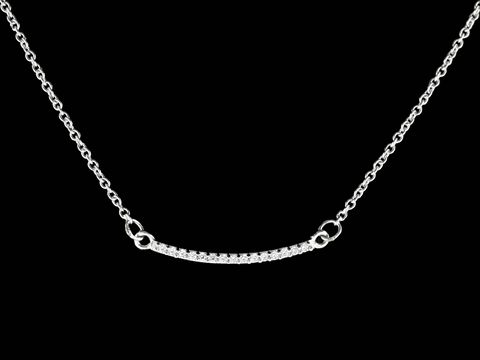Collier Silber rhod. Ankerkette elegant mit Zirkonia, Länge 43,5 bis 46,5 cm, edles Design von Juwelier Harnisch, ideal für besondere Anlässe oder den Alltag.