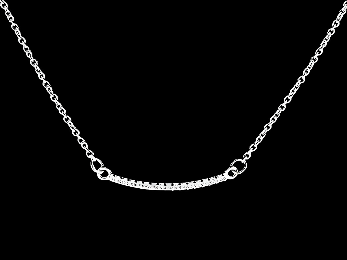 Collier Silber rhod. Ankerkette elegant mit Zirkonia, Länge 43,5 bis 46,5 cm, edles Design von Juwelier Harnisch, ideal für besondere Anlässe oder den Alltag.