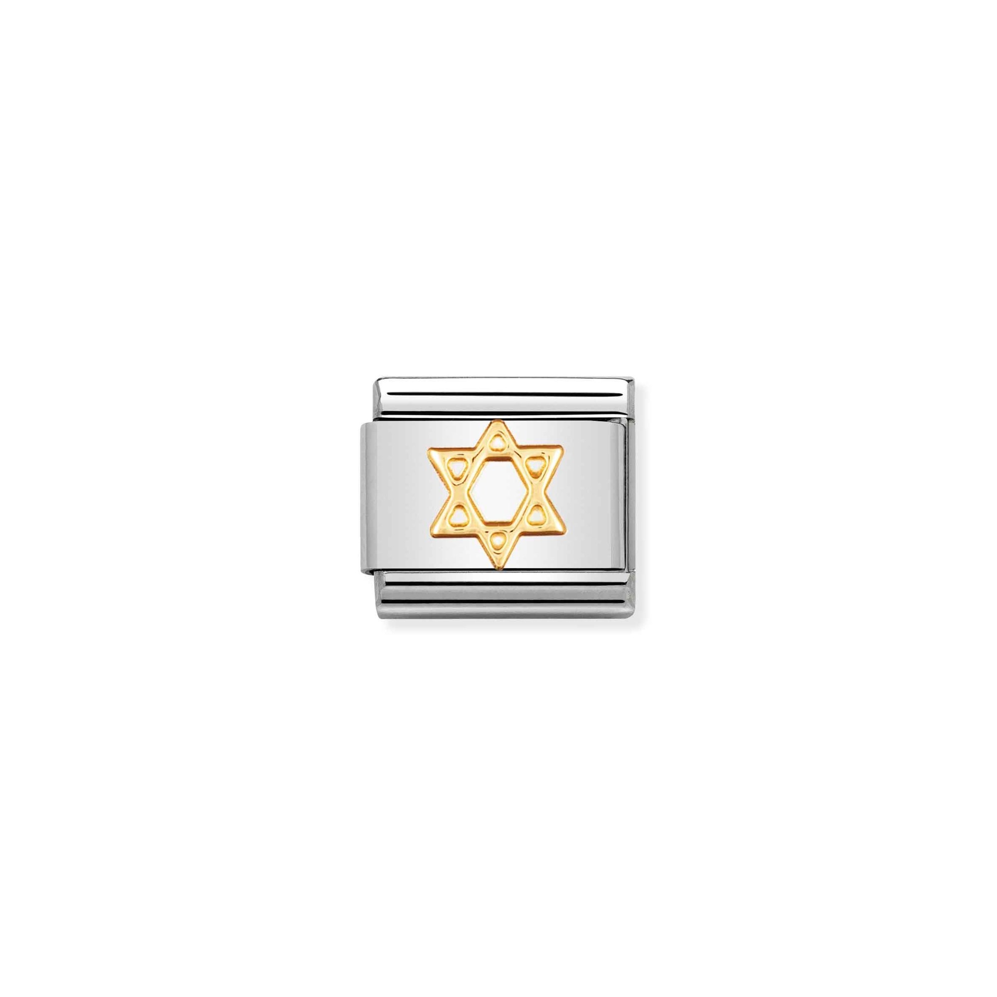 Nomination Composable Charm Link Davidstern Gold – RELIGION