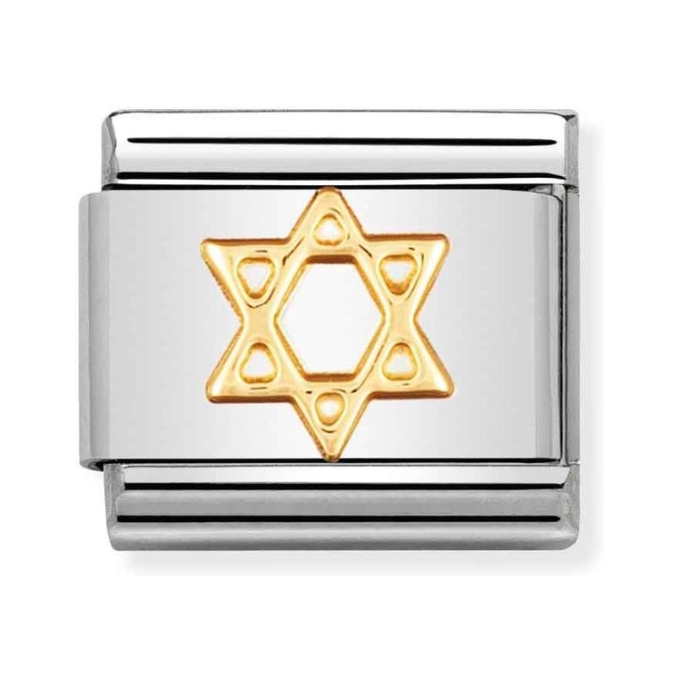 Nomination Composable Charm Link Davidstern Gold – RELIGION