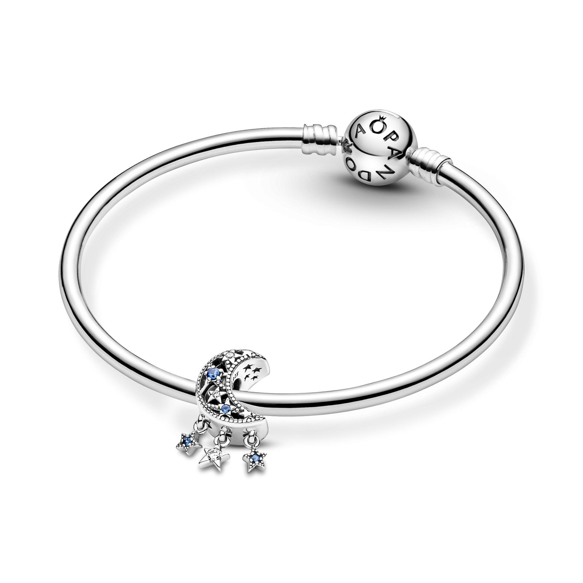 Pandora Charm - Stern & Mondsichel Anhänger - Sterling Silber - Kristall - Bunt – Ansicht 5