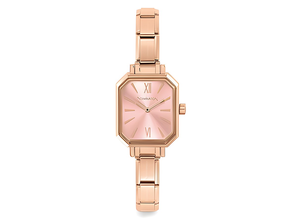 NOMINATION PARIS Armbanduhr mit rosafarbenem Ziffernblatt, elegantes Design, Hersteller Nomination, Time Collection, ideal für stilbewusste Trägerinnen.