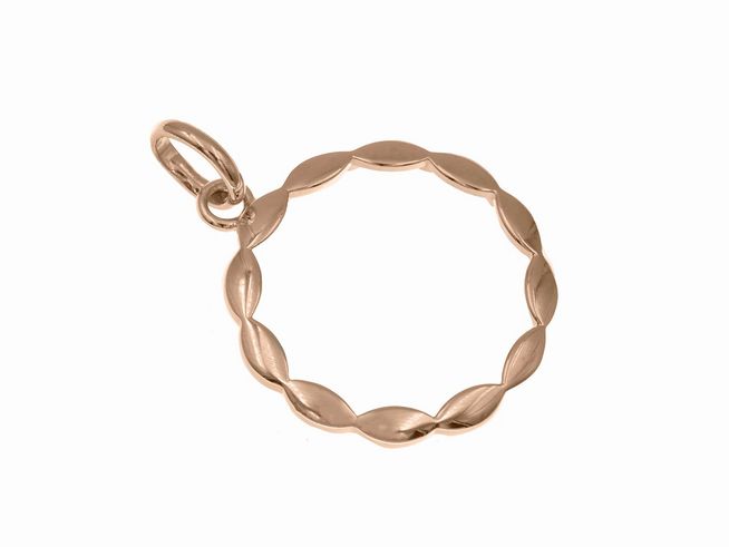 303430-0 Anhänger Ellipsen Ring aus Sterling Silber mit Roségold Vergoldung, Designer Juwelier Harnisch, elegantes und zeitloses Design, vielseitig kombinierbar, ideal als Schmuckstück für jeden Anlass.