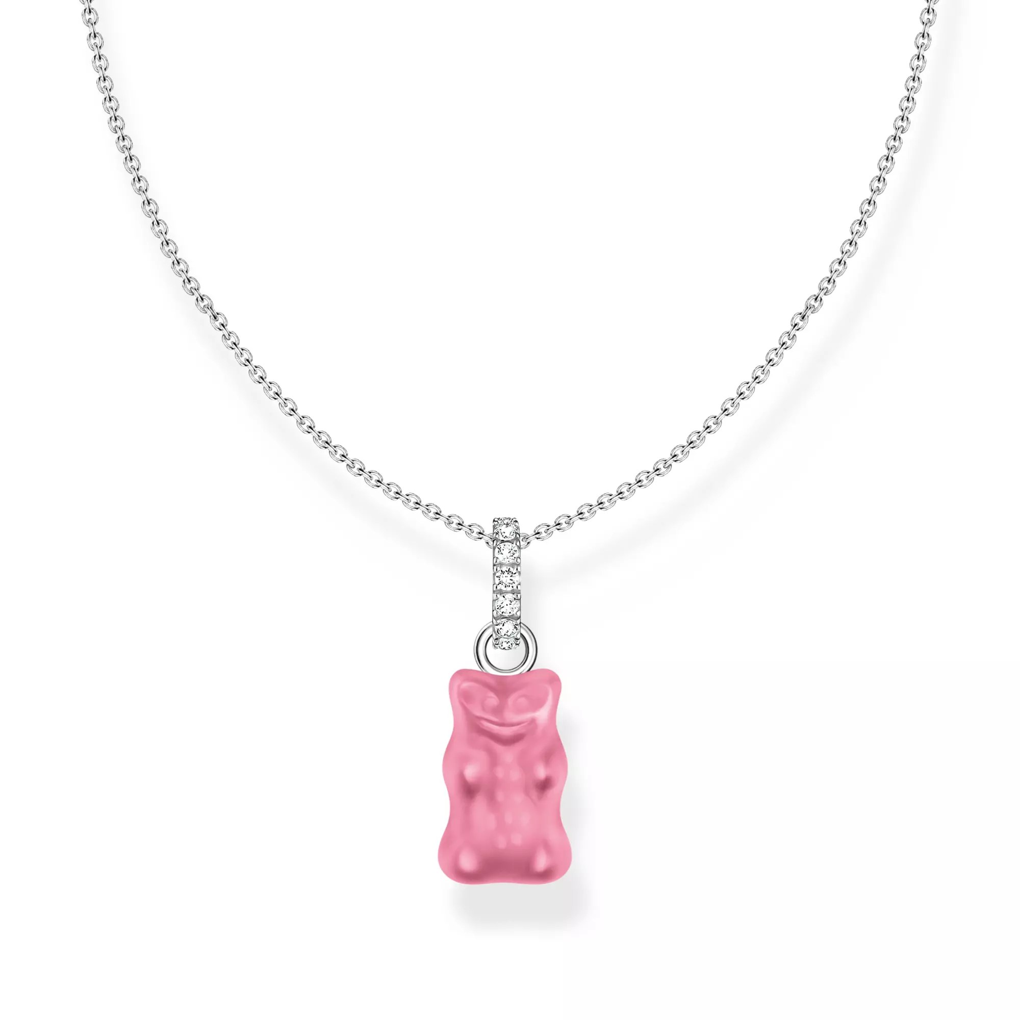 Thomas Sabo Kette - HARIBO - Goldbär - Gummibärchen - Rosa-Pink - Silber - Rosa-Pink - 40 bis 45 cm