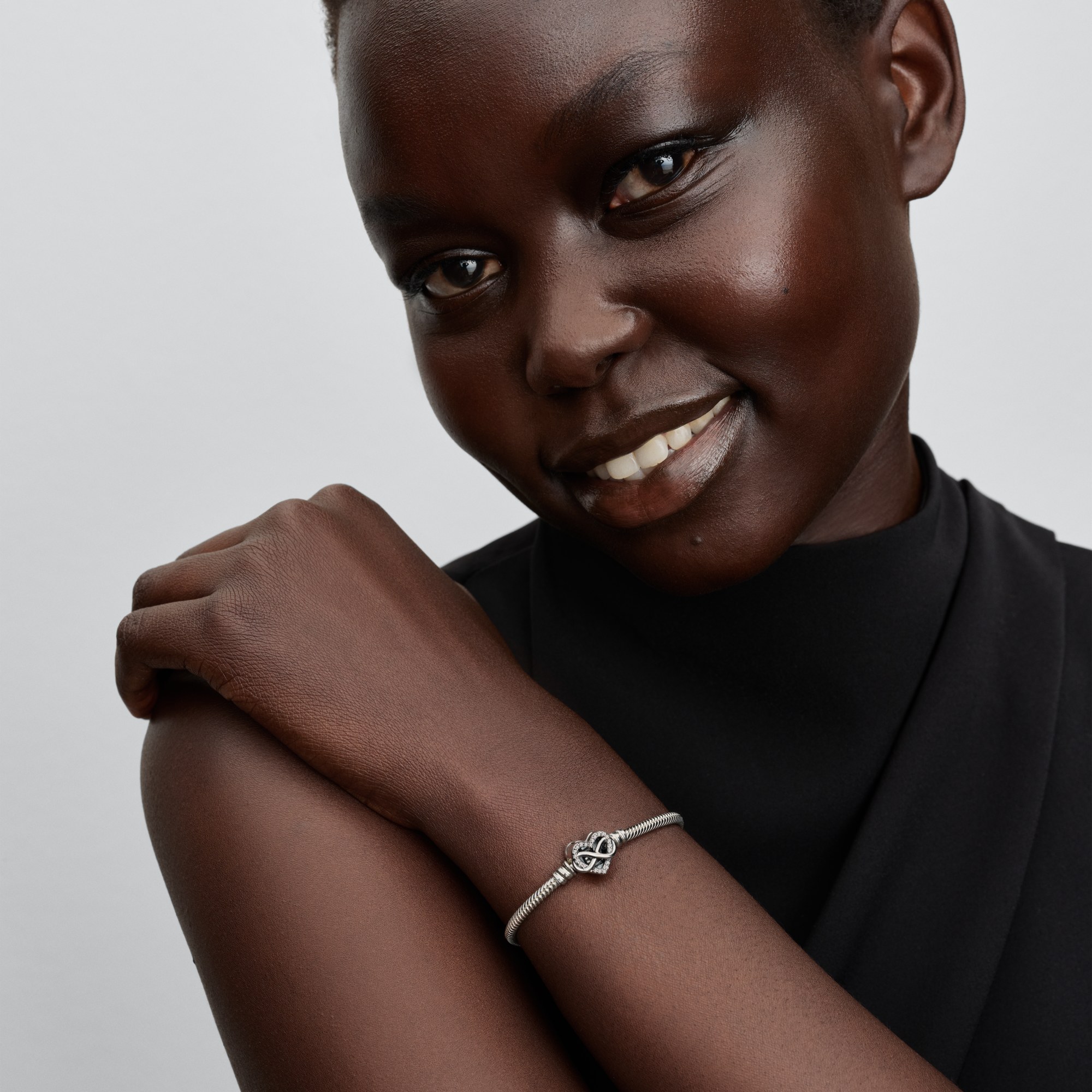 Pandora Schlangen-Armband - Unendlichkeits-Herzverschluss - Sterling Silber – Ansicht 5