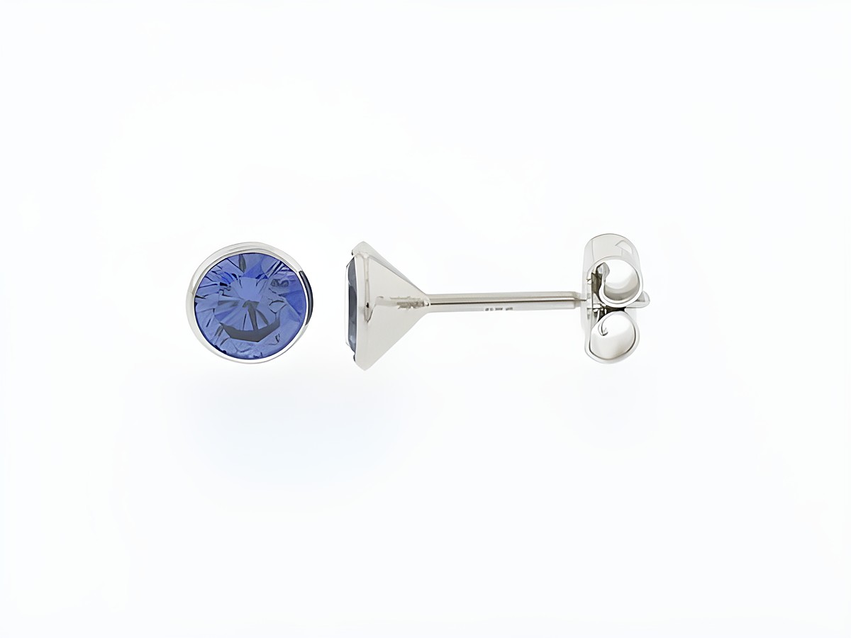 Silber Ohrringe Kelch Silber 5,2 mm Zirkonia blau Stecker Juwelier Harnisch Zirkonia. Elegante Ohrringe mit blauem Zirkonia in hochwertigem Silberdesign.