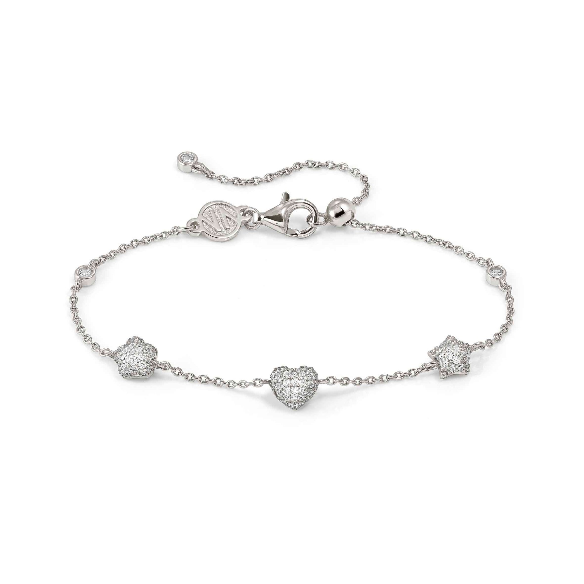 Nomination LIFEPOETRY Armband aus Sterling Silber & Zirkonia in Pavé-Fassung besetzte Schmuckelemente - Symbol-Mix - rhodiniert – Ansicht 2
