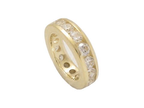 Memorie Taufring aus 375 Gold mit Glücksanhänger und weißen Zirkonia, Hersteller Juwelier Harnisch, elegantes Design, ideal als Geschenk oder zur persönlichen Freude.