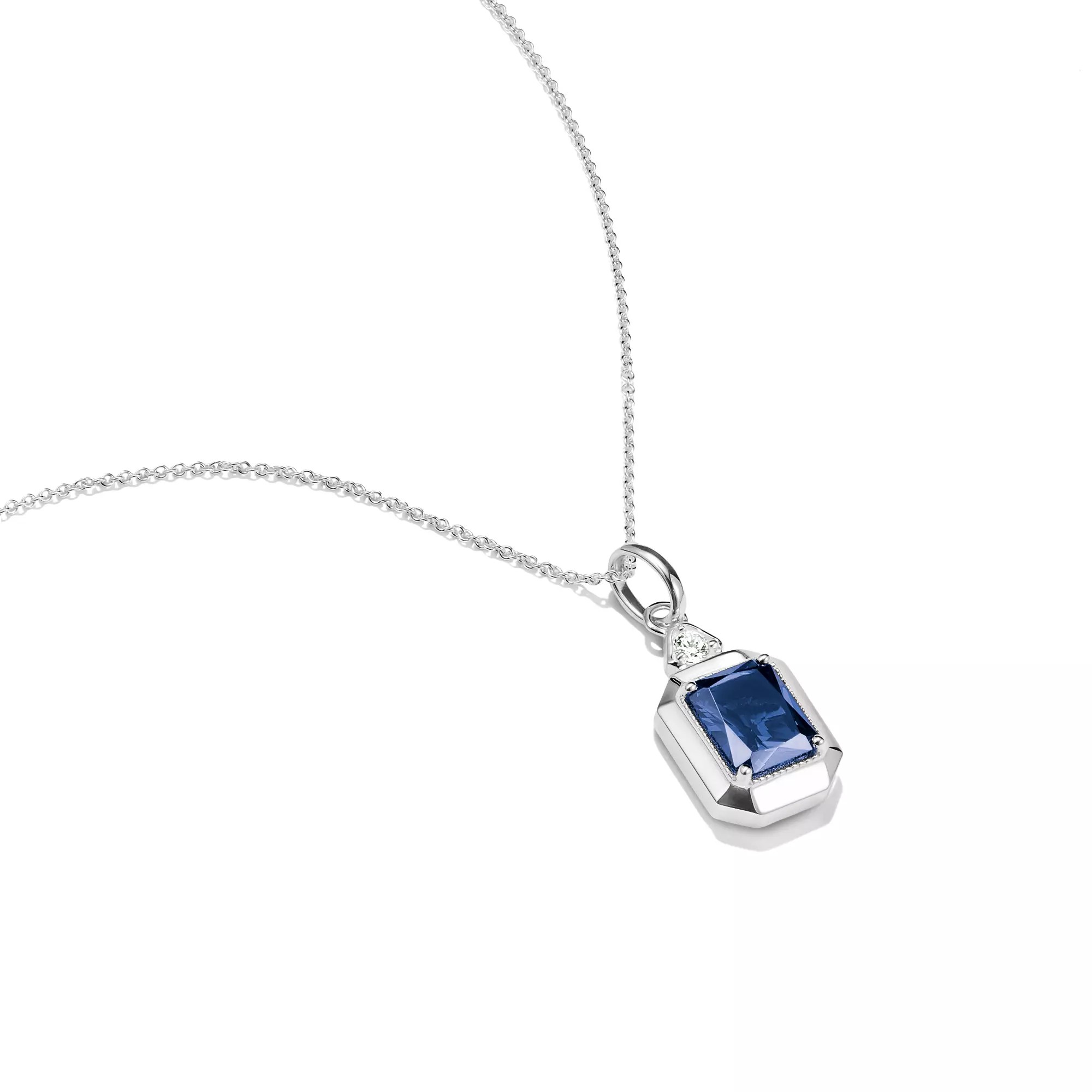 Thomas Sabo ELYNDRA - Halskette - 45 cm - Sterling Silber recy. & Nano-Kristall & Zirkonia - blau – Ansicht 2